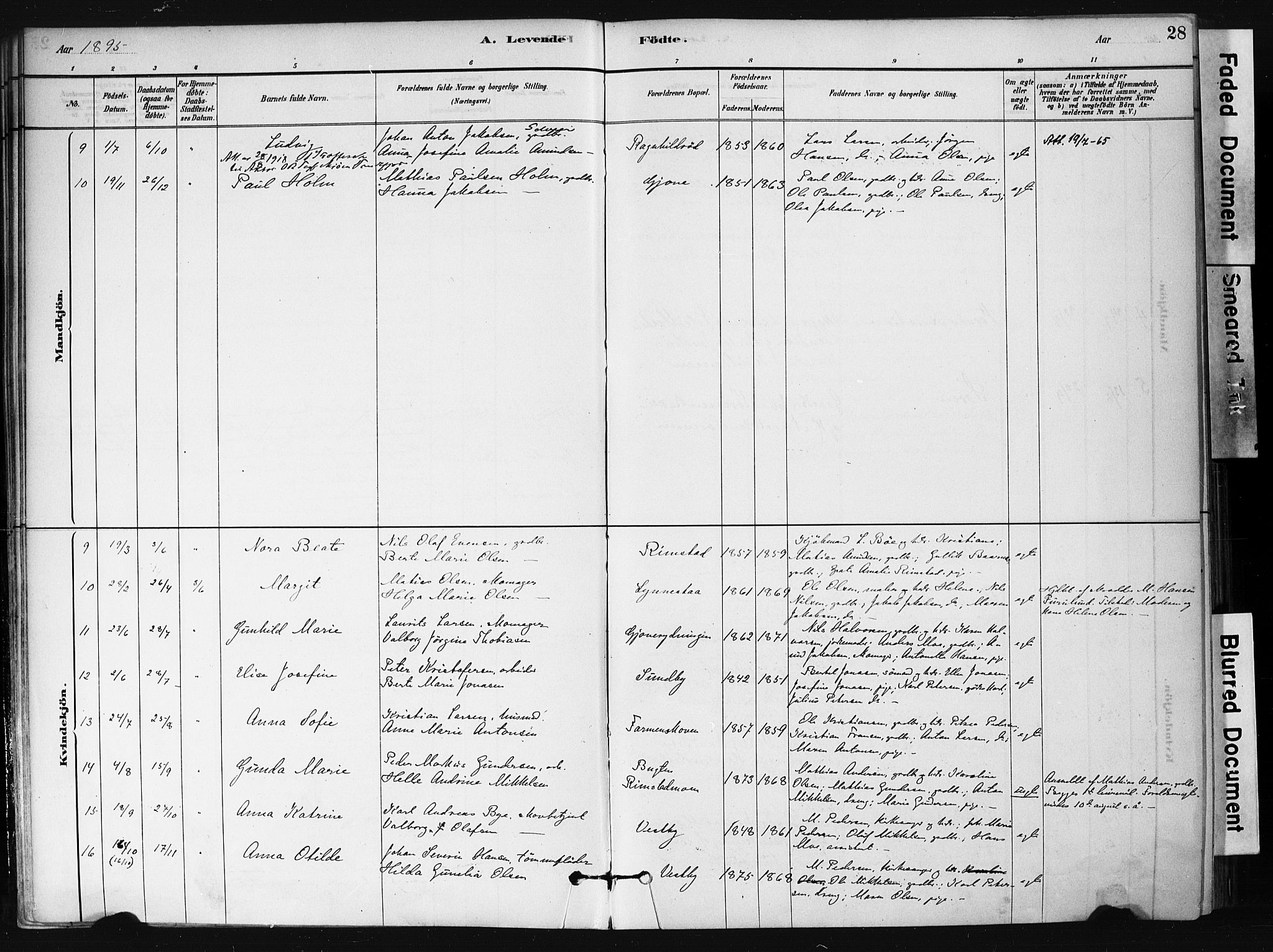 Hedrum kirkebøker, AV/SAKO-A-344/F/Fb/L0001: Parish register (official) no. II 1, 1881-1905, p. 28