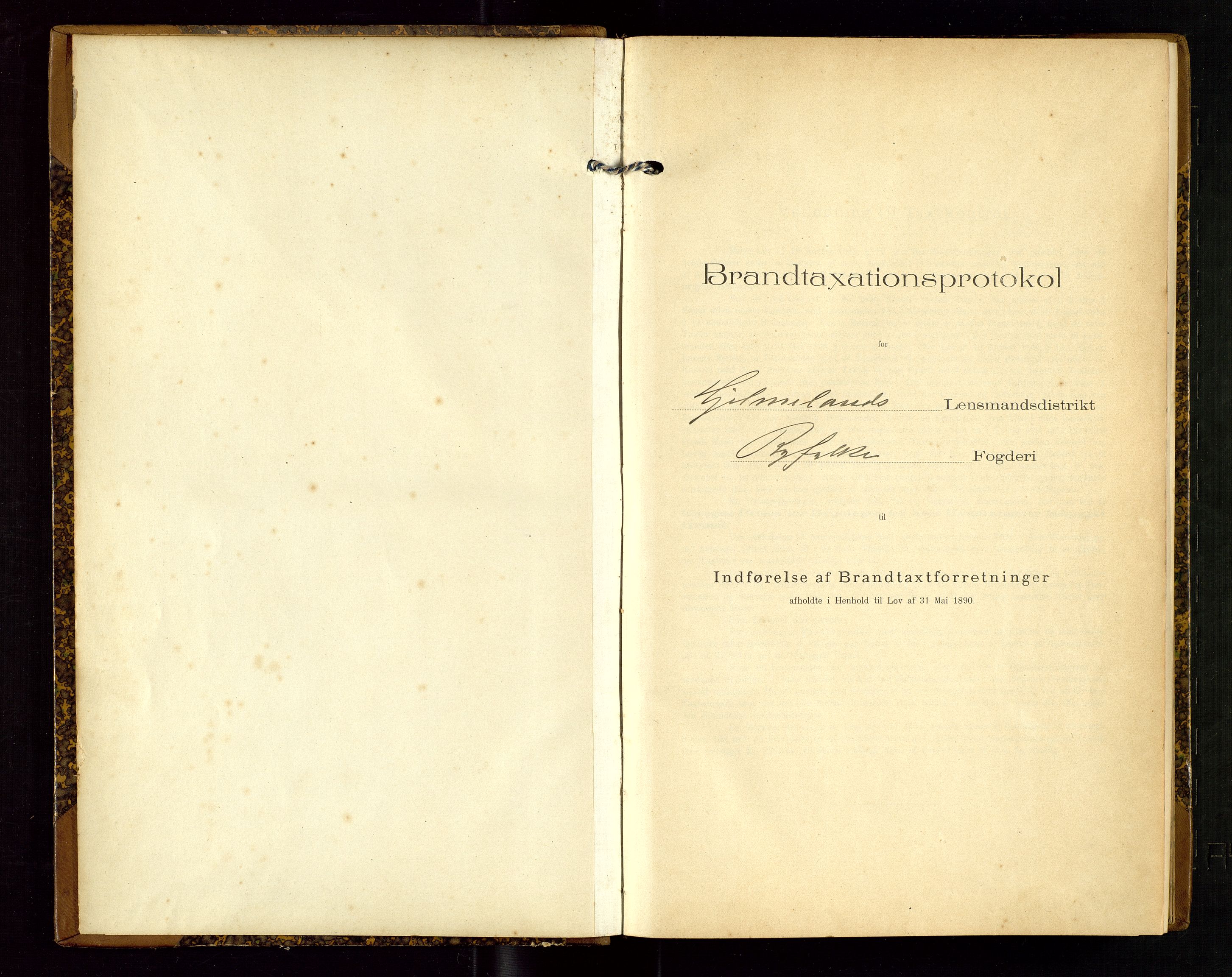 Hjelmeland lensmannskontor, AV/SAST-A-100439/Gob/L0002: "Brandtaxationsprotokol", 1904-1920