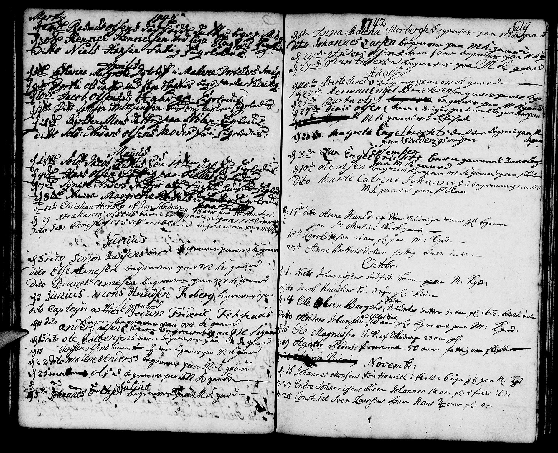 Korskirken sokneprestembete, AV/SAB-A-76101/H/Haa/L0011: Parish register (official) no. A 11, 1731-1785, p. 33