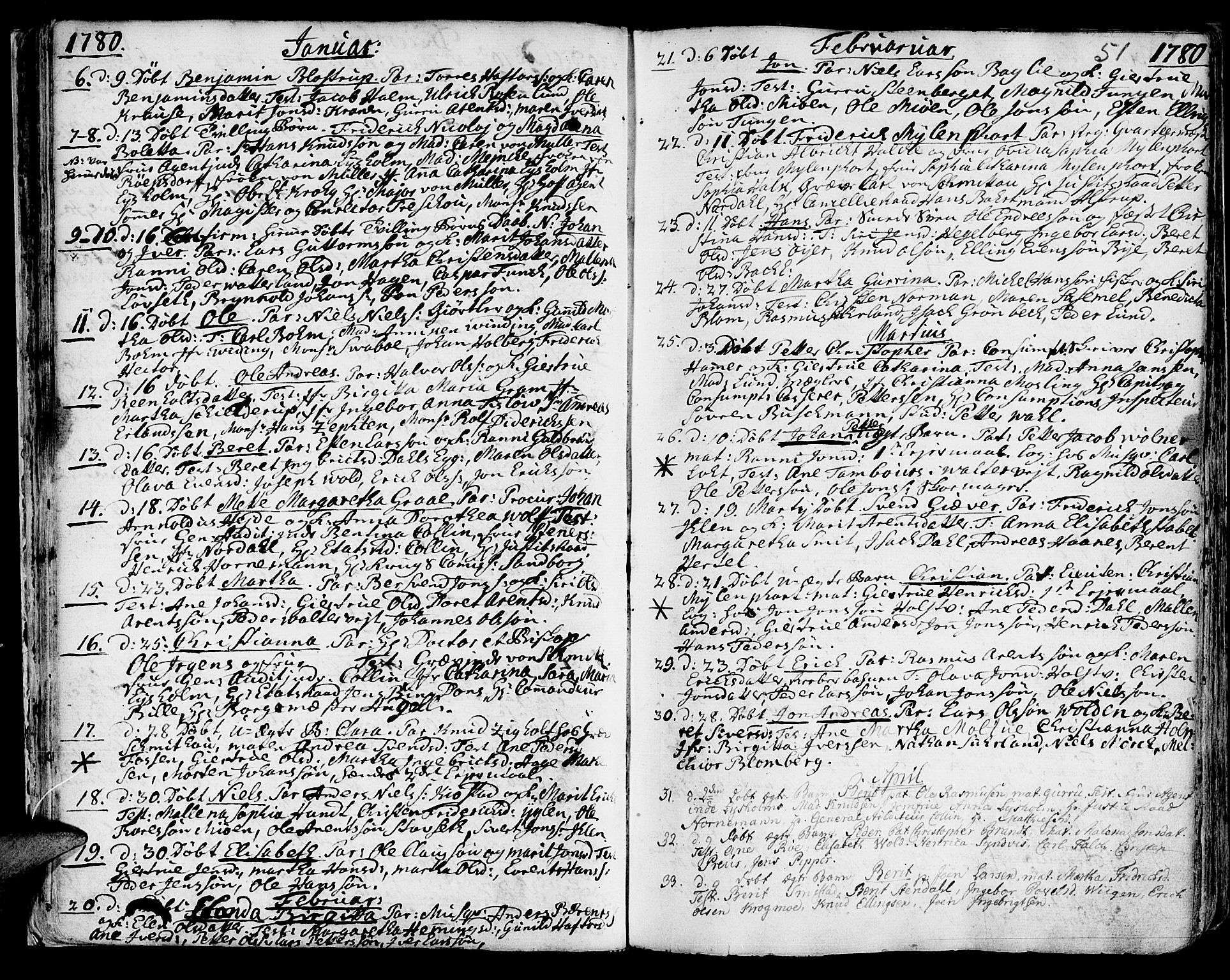 Ministerialprotokoller, klokkerbøker og fødselsregistre - Sør-Trøndelag, SAT/A-1456/601/L0039: Parish register (official) no. 601A07, 1770-1819, p. 51