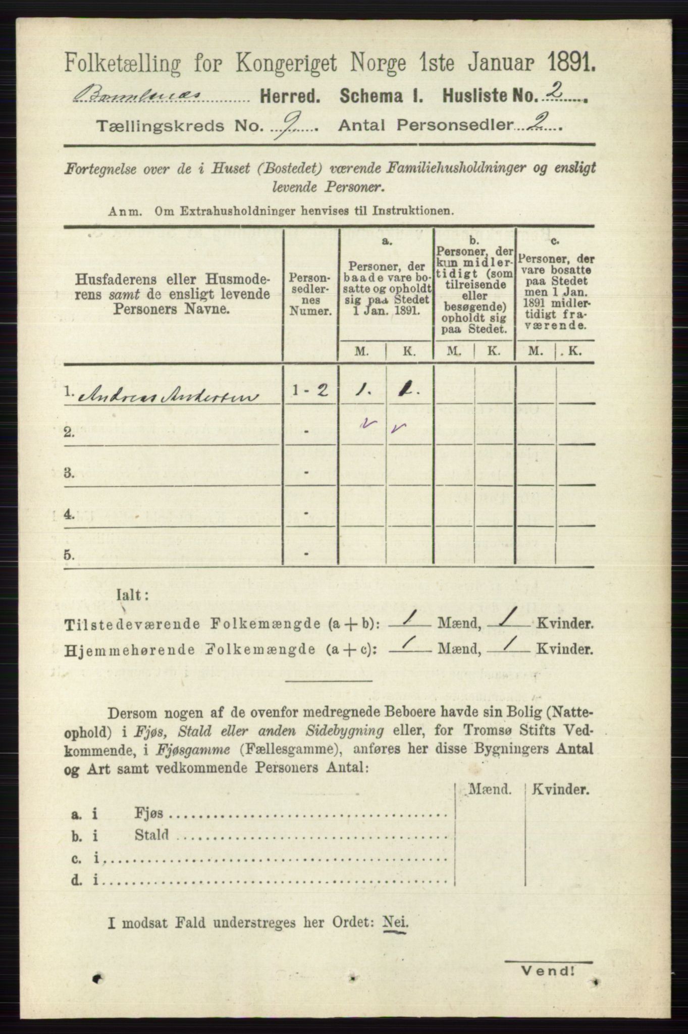 RA, 1891 census for 0726 Brunlanes, 1891, p. 4021