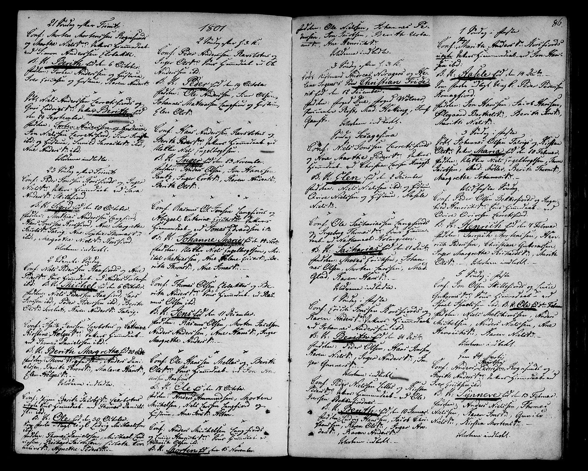 Talvik sokneprestkontor, SATØ/S-1337/H/Ha/L0006kirke: Parish register (official) no. 6, 1799-1812, p. 86