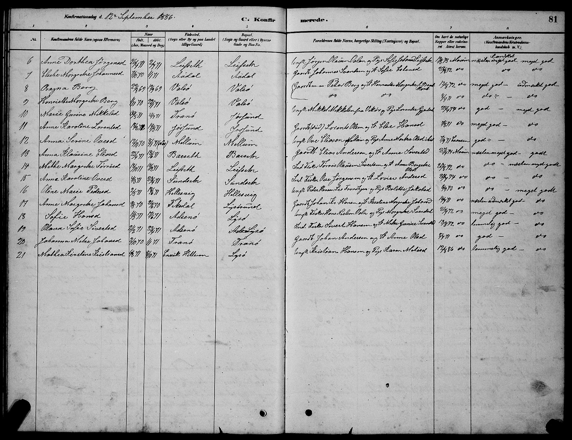 Ministerialprotokoller, klokkerbøker og fødselsregistre - Sør-Trøndelag, SAT/A-1456/654/L0665: Parish register (copy) no. 654C01, 1879-1901, p. 81