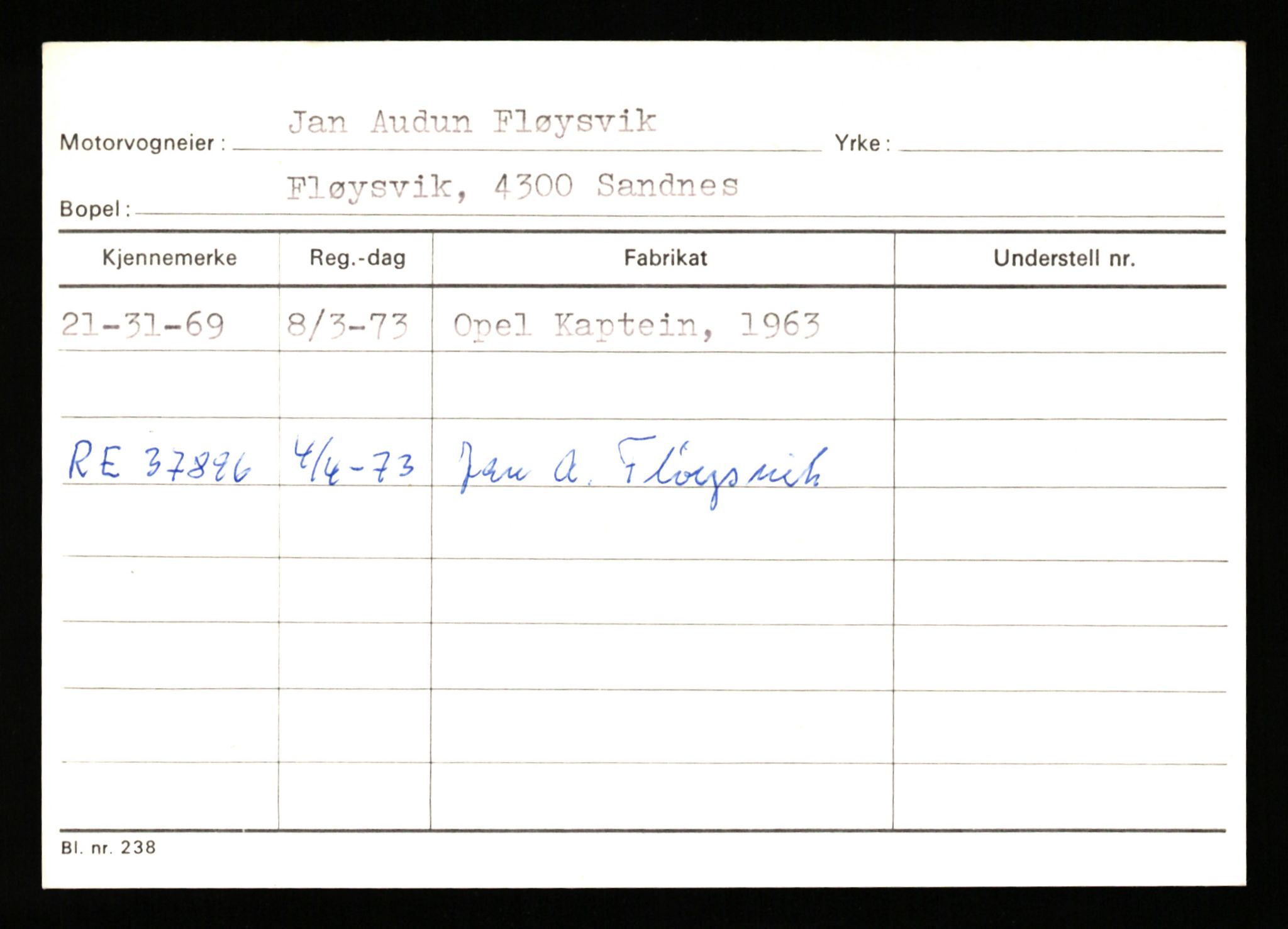 Stavanger trafikkstasjon, AV/SAST-A-101942/0/G/L0010: Registreringsnummer: 130000 - 239953, 1930-1971, p. 2509