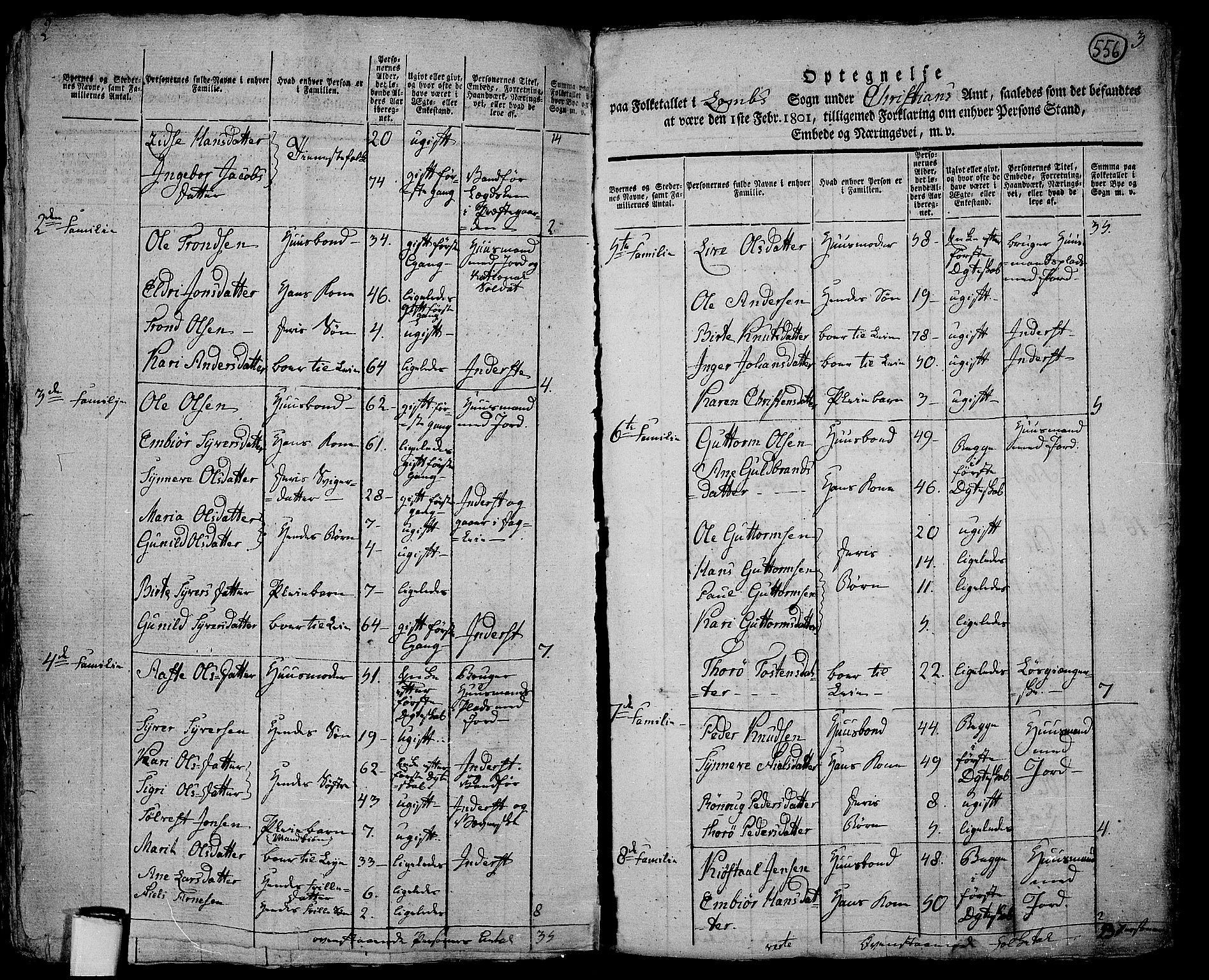 RA, 1801 census for 0514P Lom, 1801, p. 555b-556a