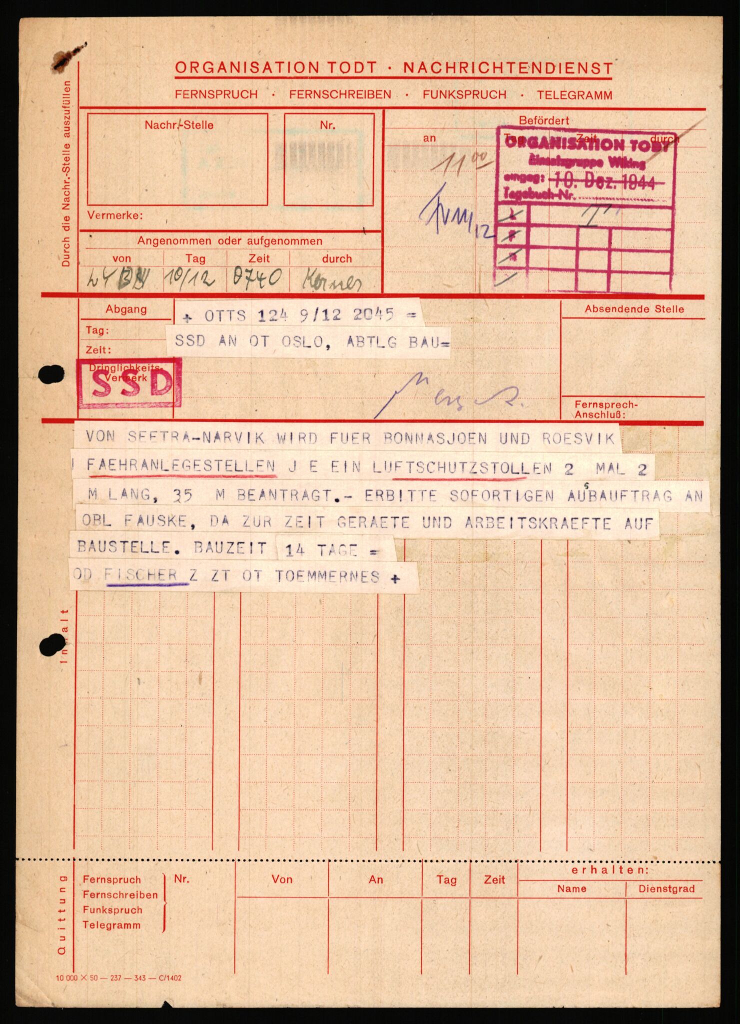 Tyske arkiver, Organisation Todt (OT), Einsatzgruppe Wiking, AV/RA-RAFA-2188/1/E/E2/E2d/L0023: Fähren und Anlegen, 1942-1944, p. 193