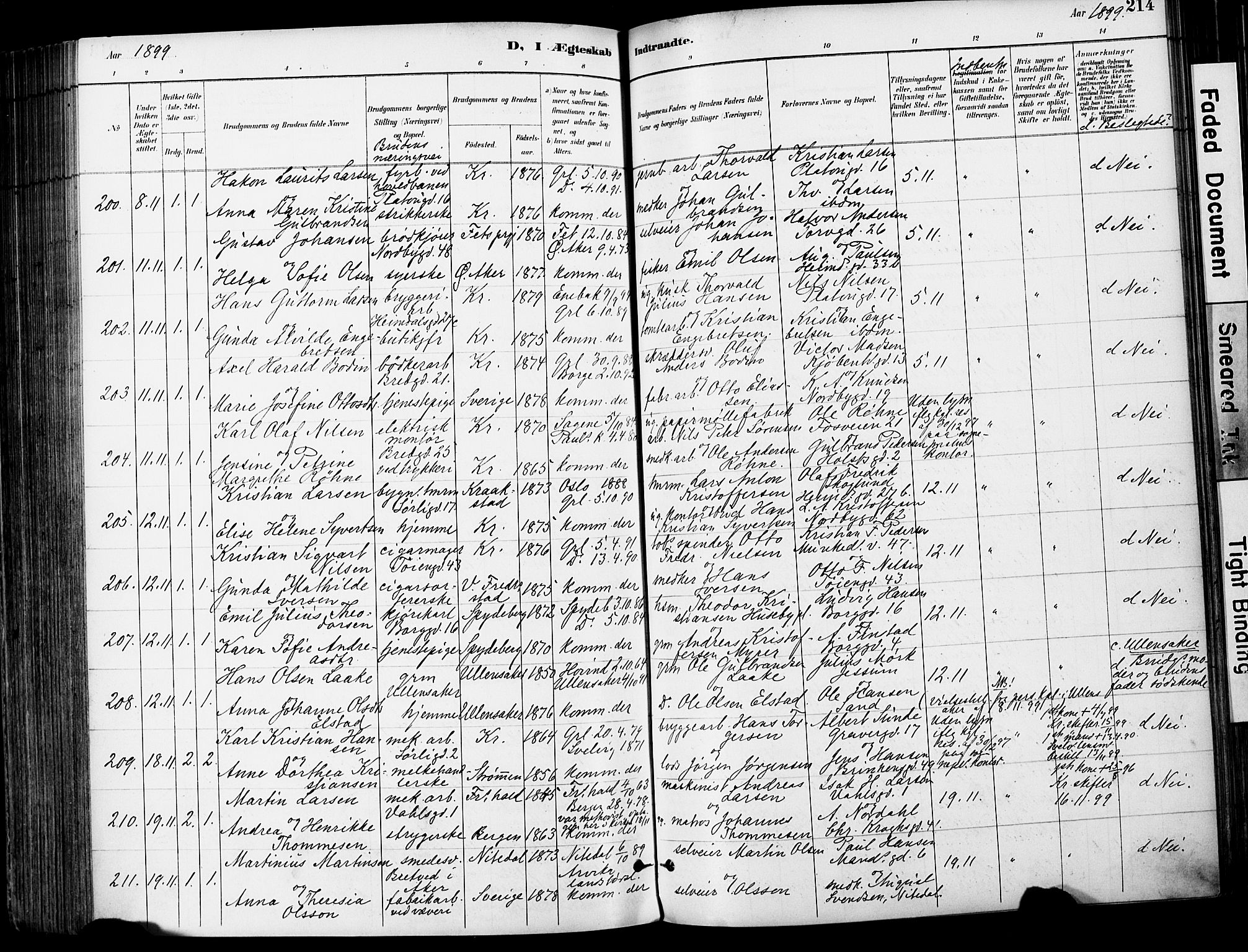 Grønland prestekontor Kirkebøker, SAO/A-10848/F/Fa/L0013: Parish register (official) no. 13, 1887-1906, p. 214