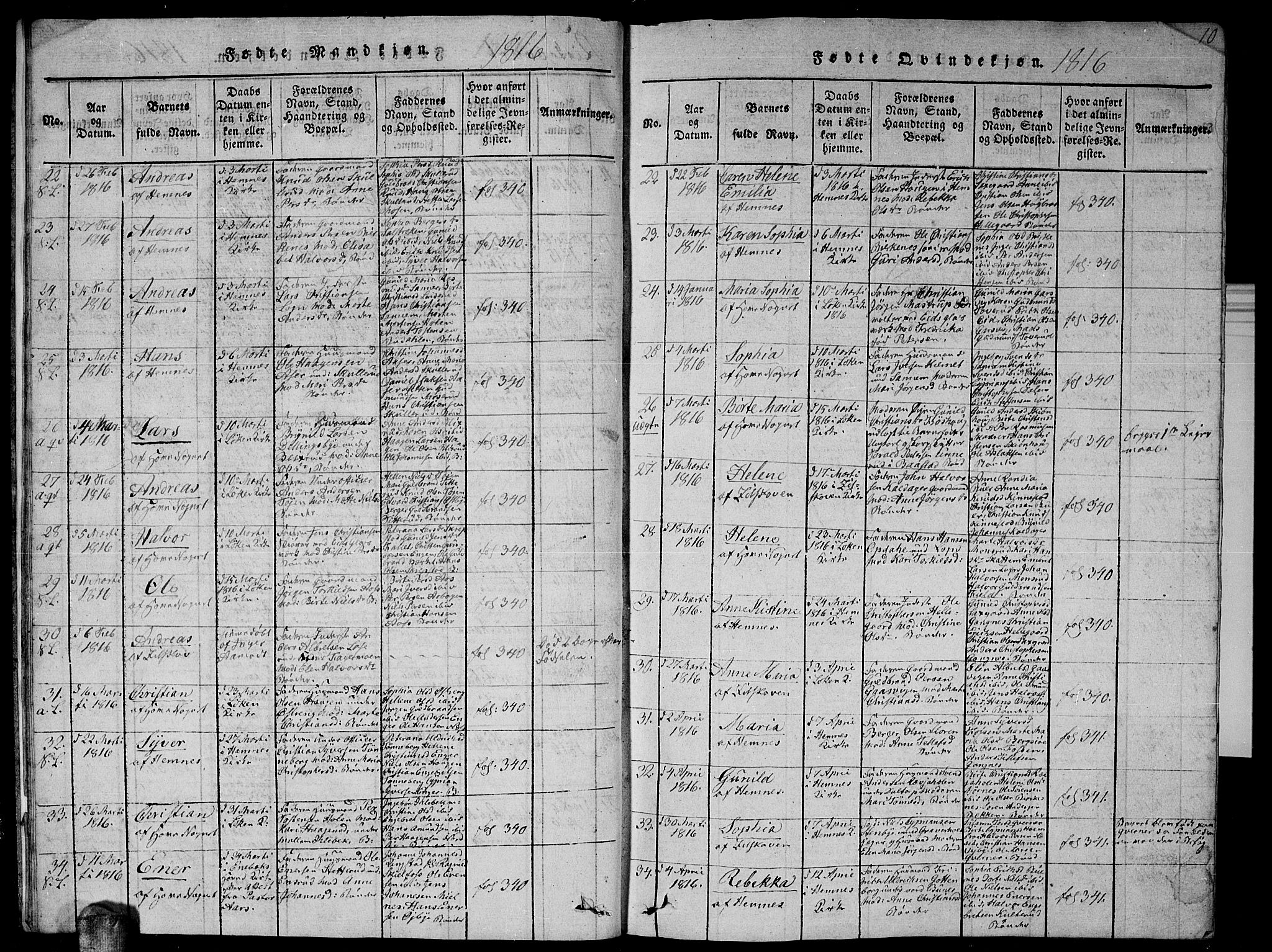 Høland prestekontor Kirkebøker, AV/SAO-A-10346a/G/Ga/L0001: Parish register (copy) no. I 1, 1814-1827, p. 10