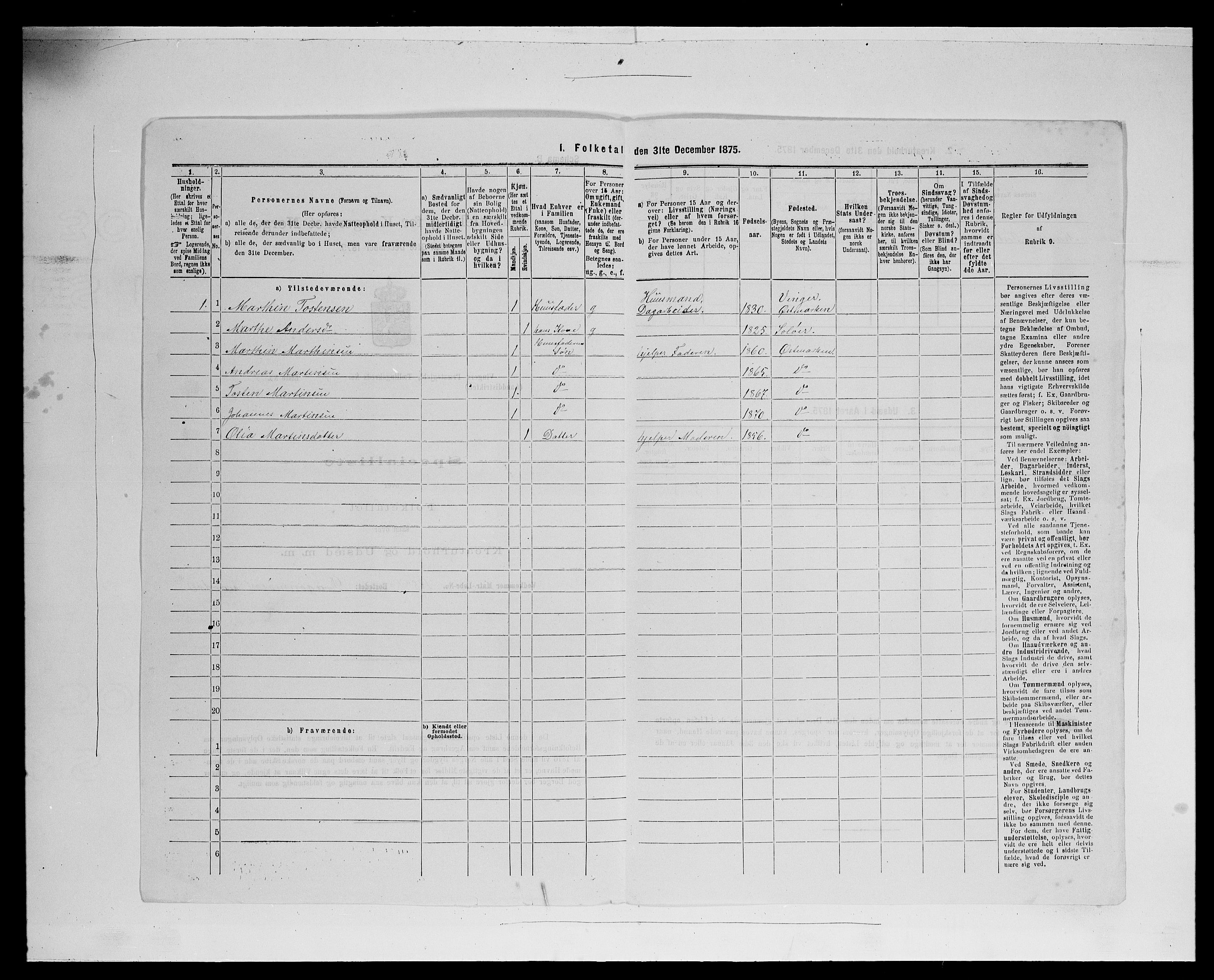 SAH, 1875 census for 0421L Vinger/Vinger og Austmarka, 1875, p. 1156