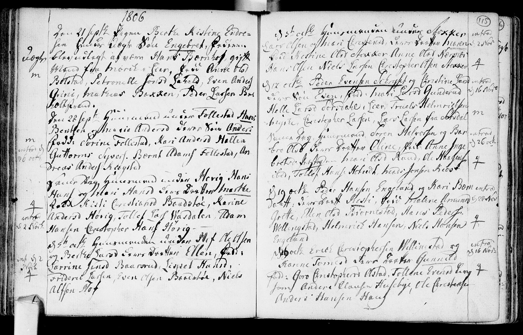Røyken kirkebøker, SAKO/A-241/F/Fa/L0003: Parish register (official) no. 3, 1782-1813, p. 115