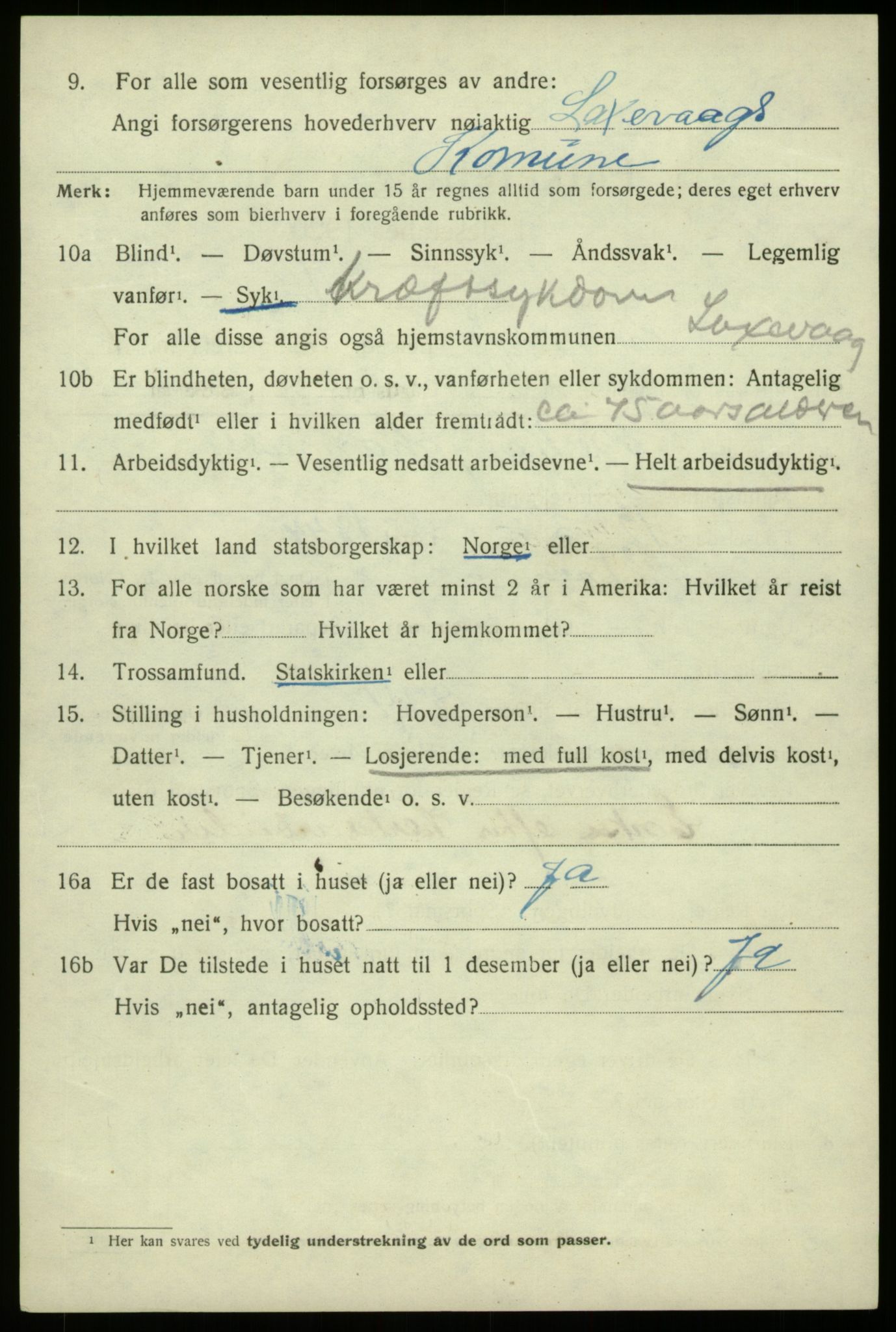 SAB, 1920 census for Laksevåg, 1920, p. 11019