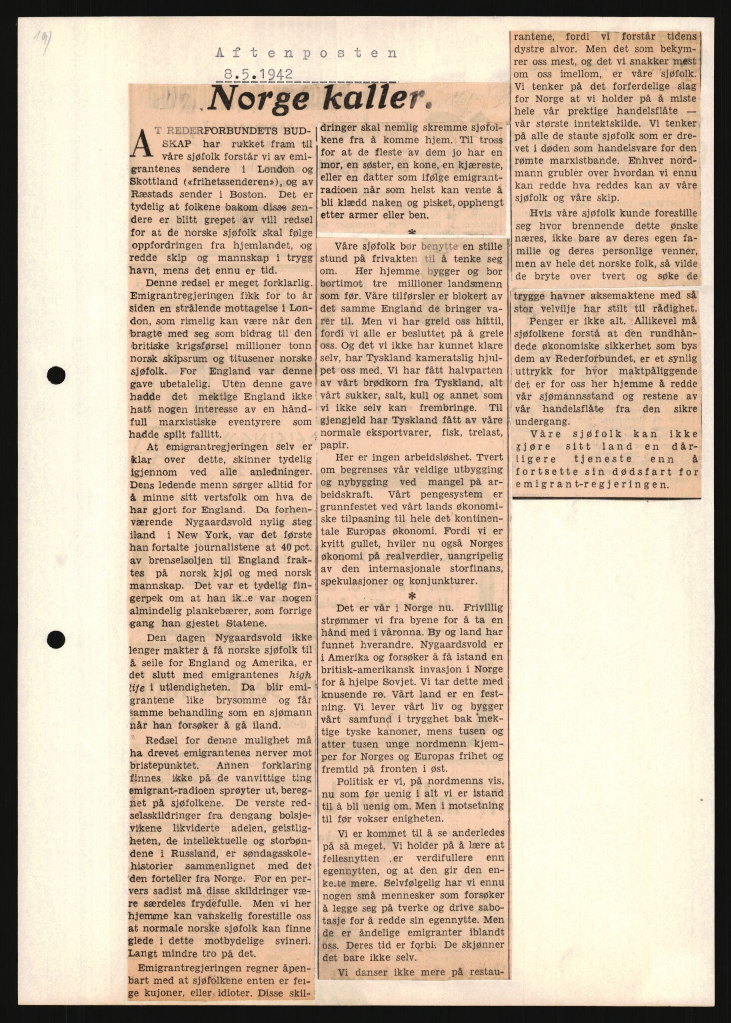 Forsvarets Overkommando. 2 kontor. Arkiv 11.4. Spredte tyske arkivsaker, AV/RA-RAFA-7031/D/Dar/Darb/L0013: Reichskommissariat - Hauptabteilung Vervaltung, 1917-1942, p. 1392