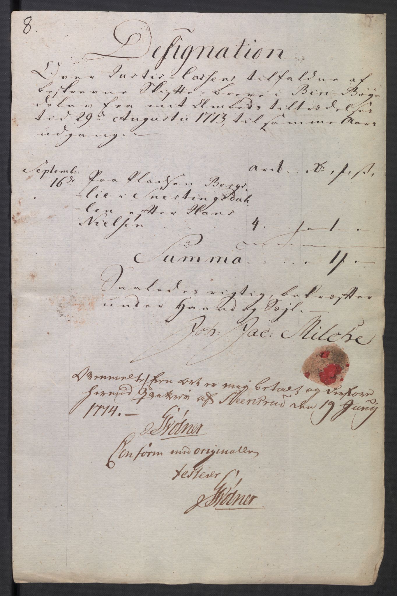 Rentekammeret inntil 1814, Reviderte regnskaper, Mindre regnskaper, AV/RA-EA-4068/Rb/L0014: Opplands amt, 1771-1779, p. 4