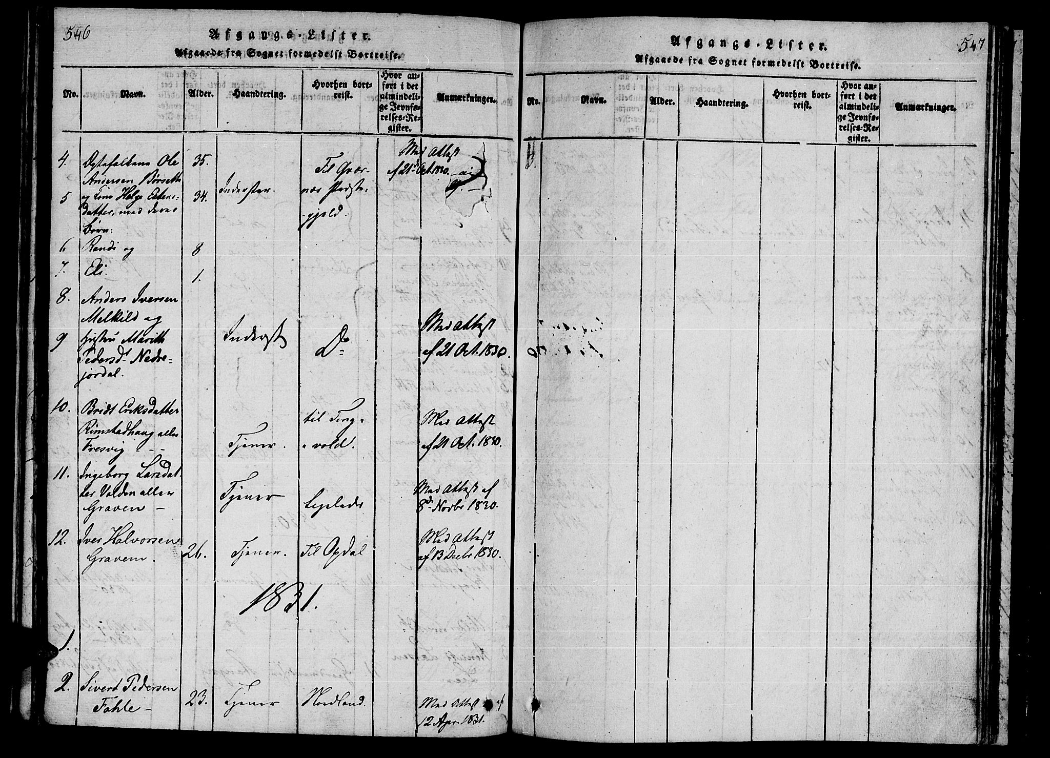 Ministerialprotokoller, klokkerbøker og fødselsregistre - Møre og Romsdal, SAT/A-1454/590/L1009: Parish register (official) no. 590A03 /1, 1819-1832, p. 546-547