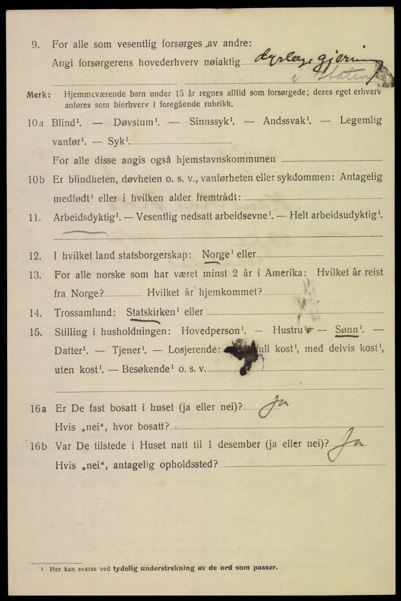 SAK, 1920 census for Mandal, 1920, p. 8262