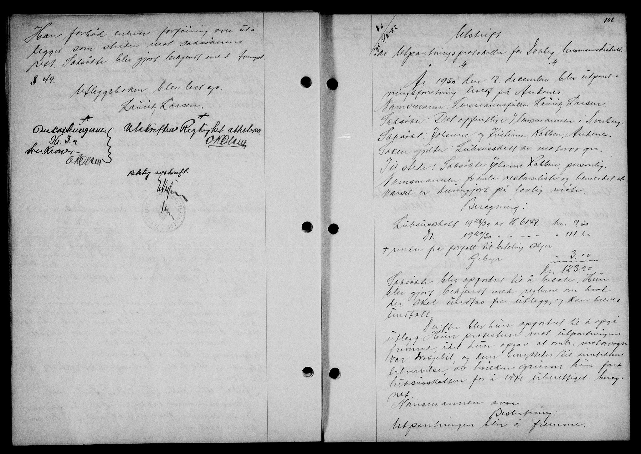 Vesterålen sorenskriveri, SAT/A-4180/1/2/2Ca/L0055: Mortgage book no. 48, 1932-1932, Deed date: 04.02.1932