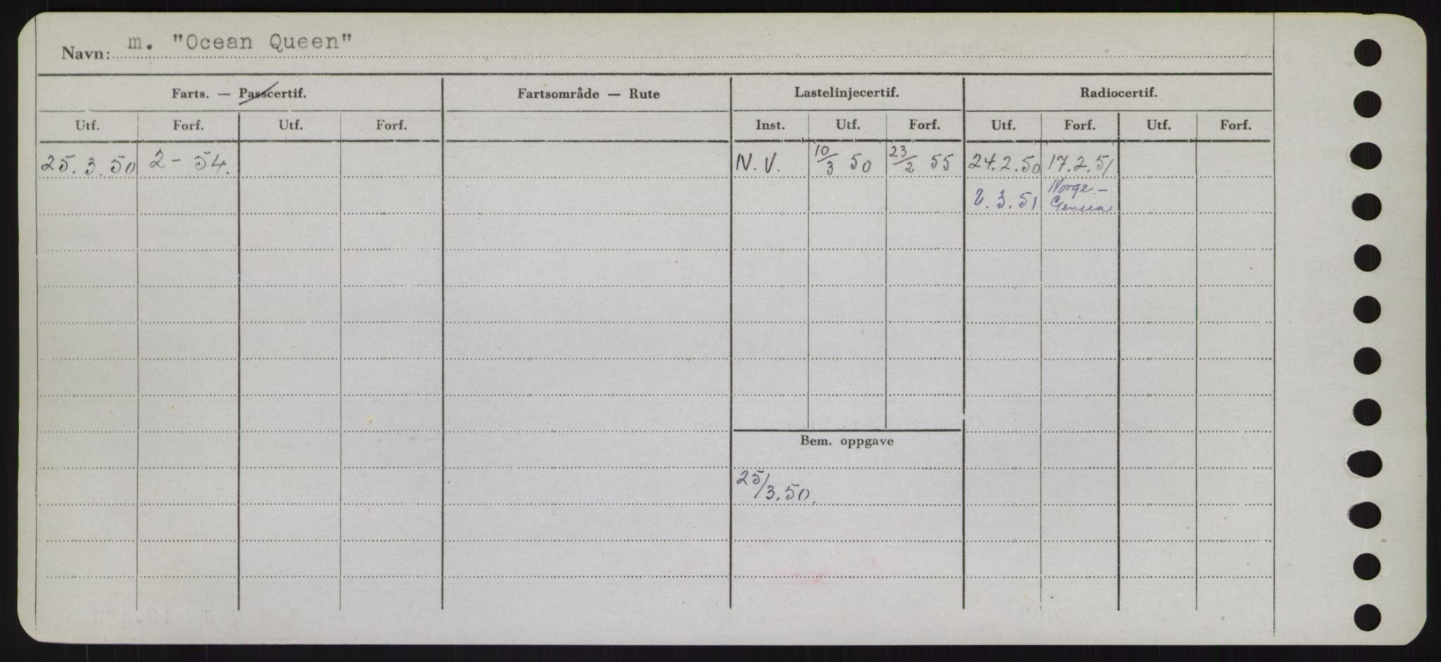 Sjøfartsdirektoratet med forløpere, Skipsmålingen, RA/S-1627/H/Hd/L0028: Fartøy, O, p. 72