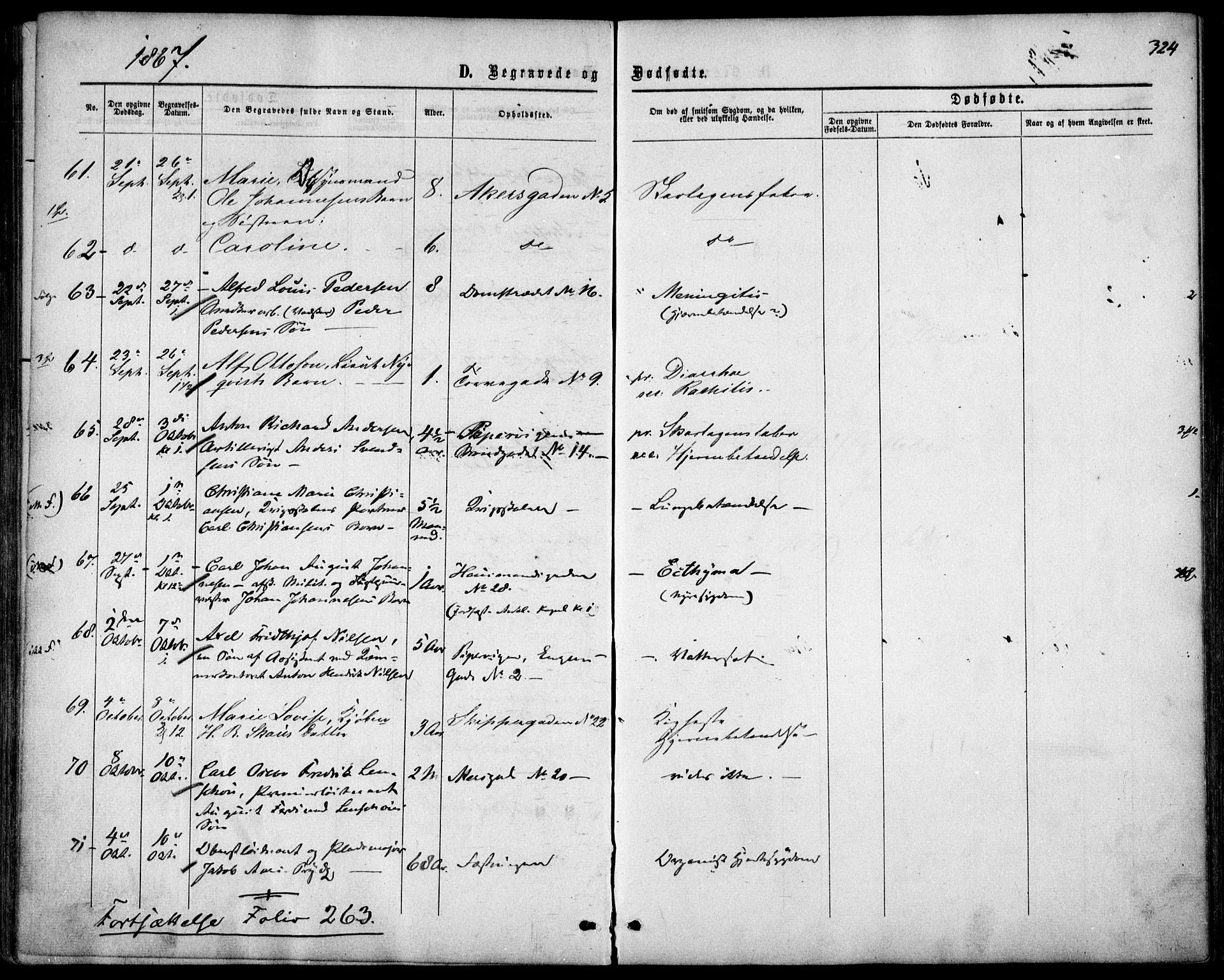 Garnisonsmenigheten Kirkebøker, AV/SAO-A-10846/F/Fa/L0010: Parish register (official) no. 10, 1859-1869, p. 324