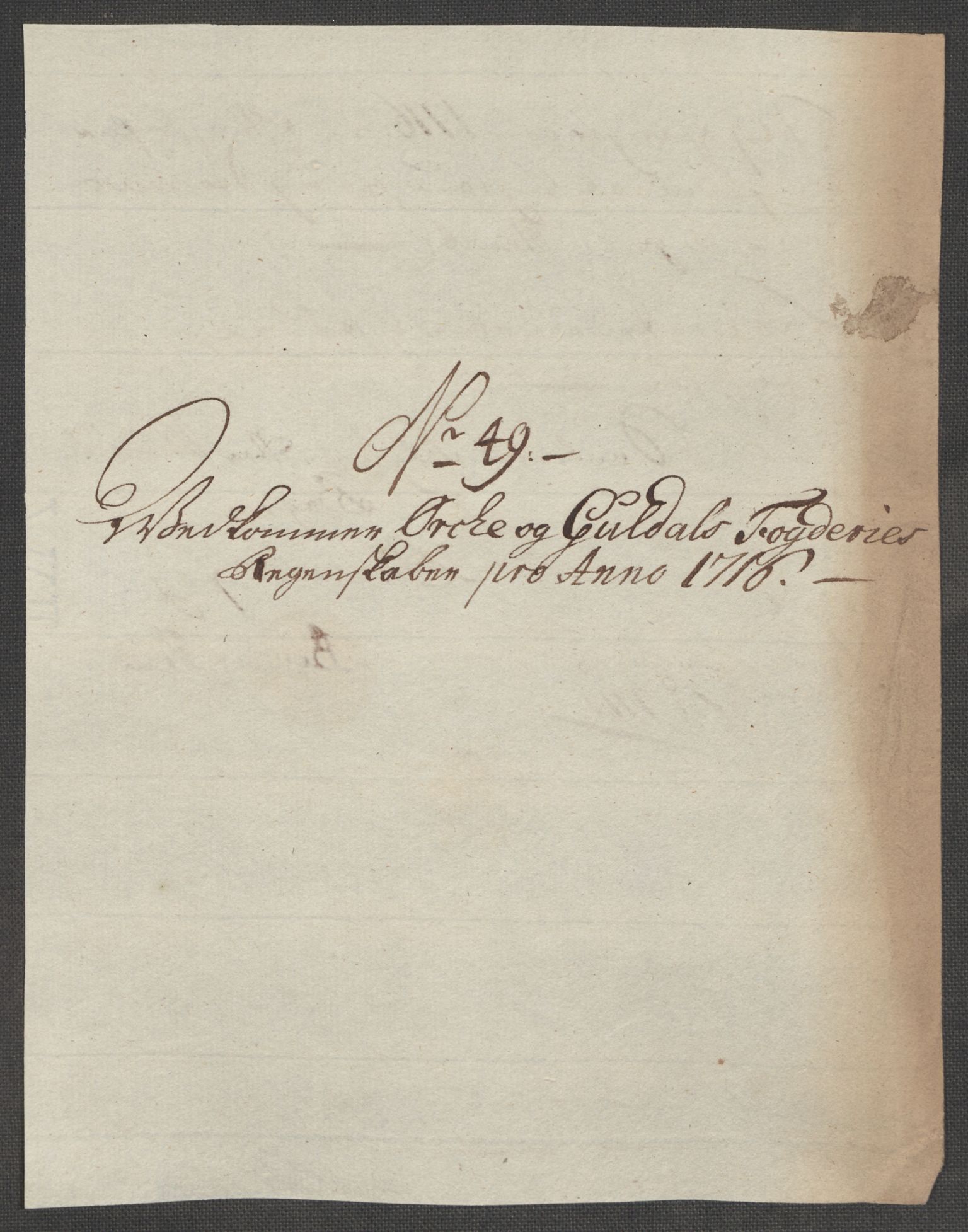 Rentekammeret inntil 1814, Reviderte regnskaper, Fogderegnskap, RA/EA-4092/R60/L3968: Fogderegnskap Orkdal og Gauldal, 1716, p. 92