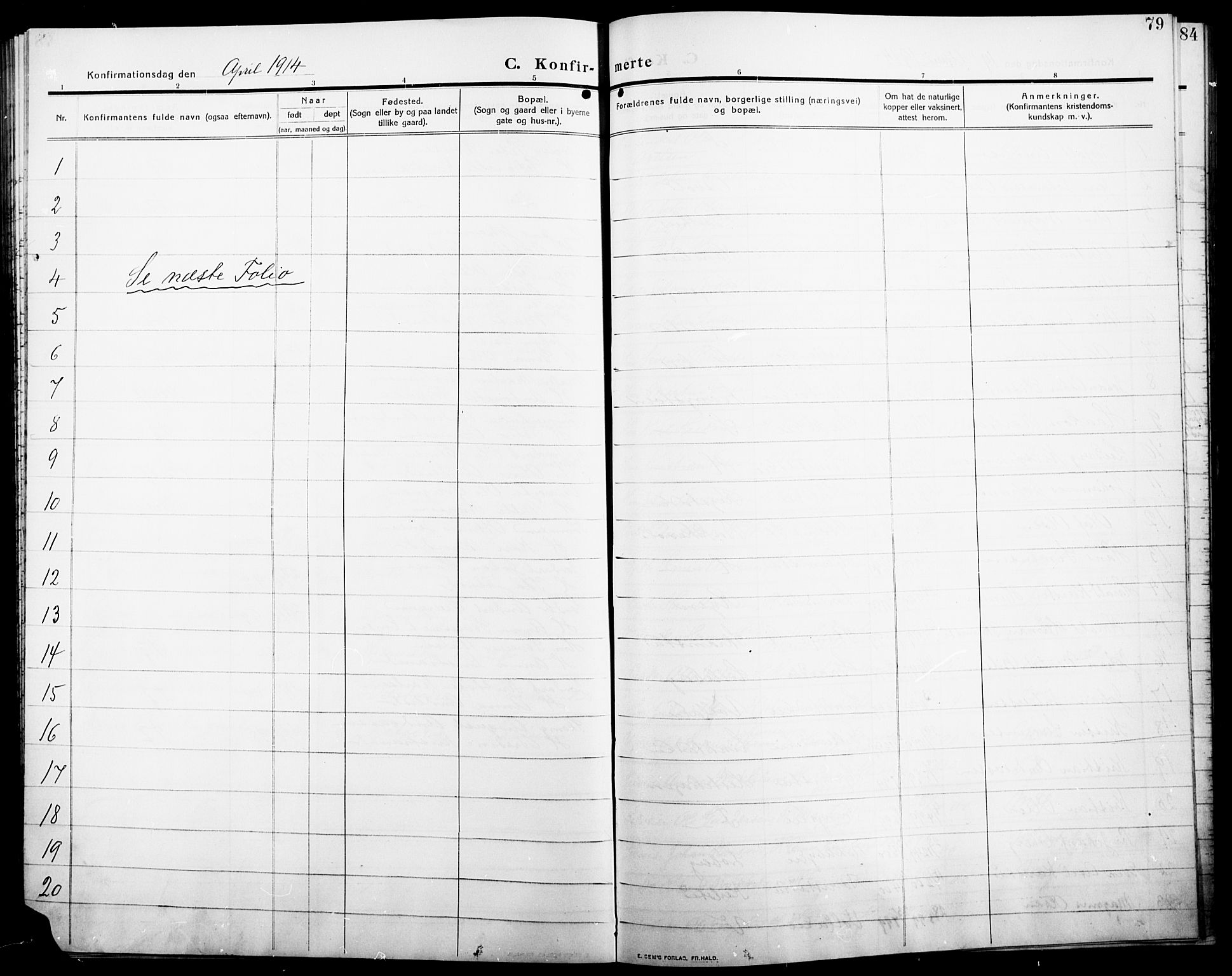 Stange prestekontor, AV/SAH-PREST-002/L/L0014: Parish register (copy) no. 14, 1909-1917, p. 79