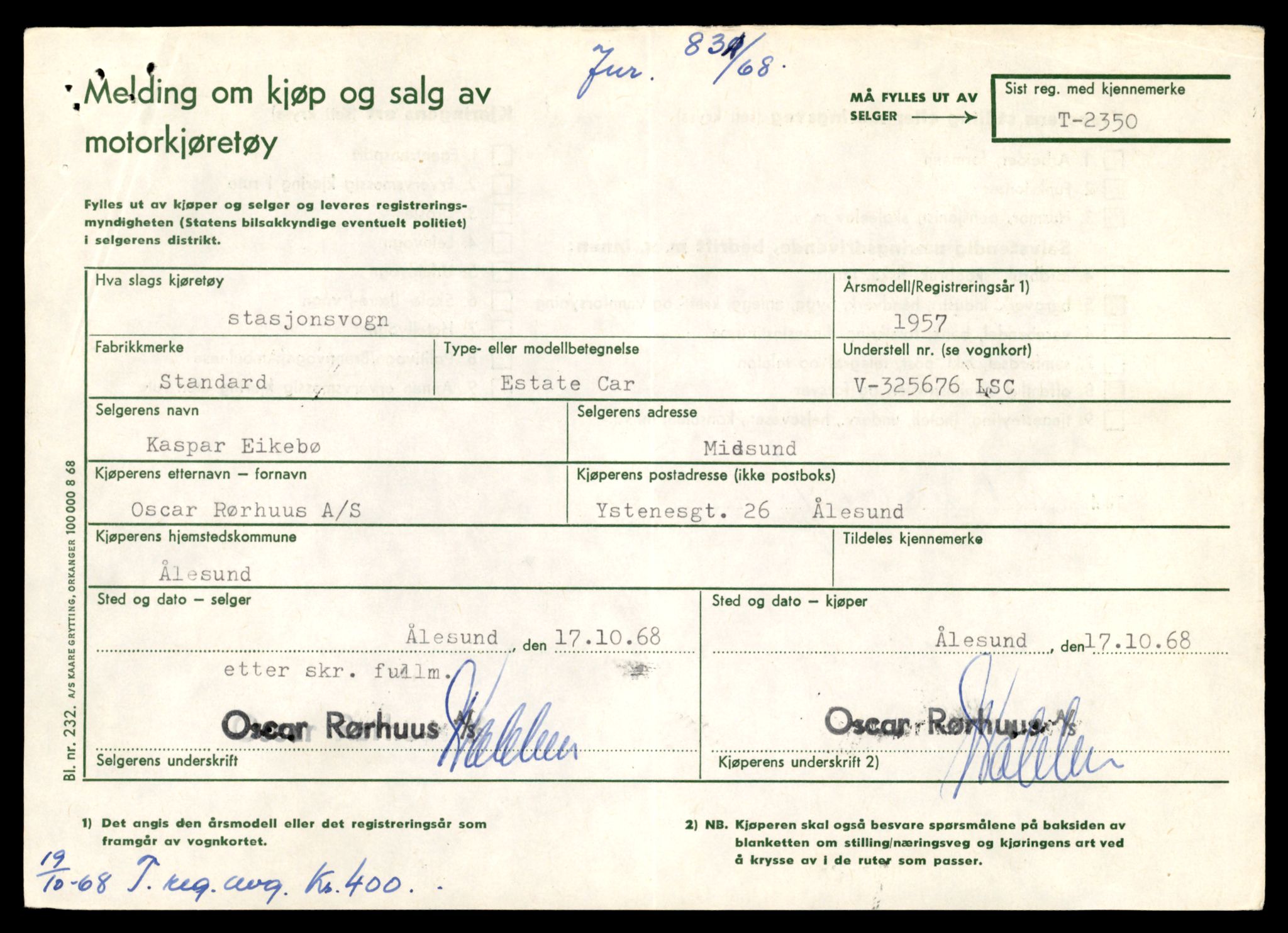 Møre og Romsdal vegkontor - Ålesund trafikkstasjon, AV/SAT-A-4099/F/Fe/L0017: Registreringskort for kjøretøy T 1985 - T 10090, 1927-1998, p. 521