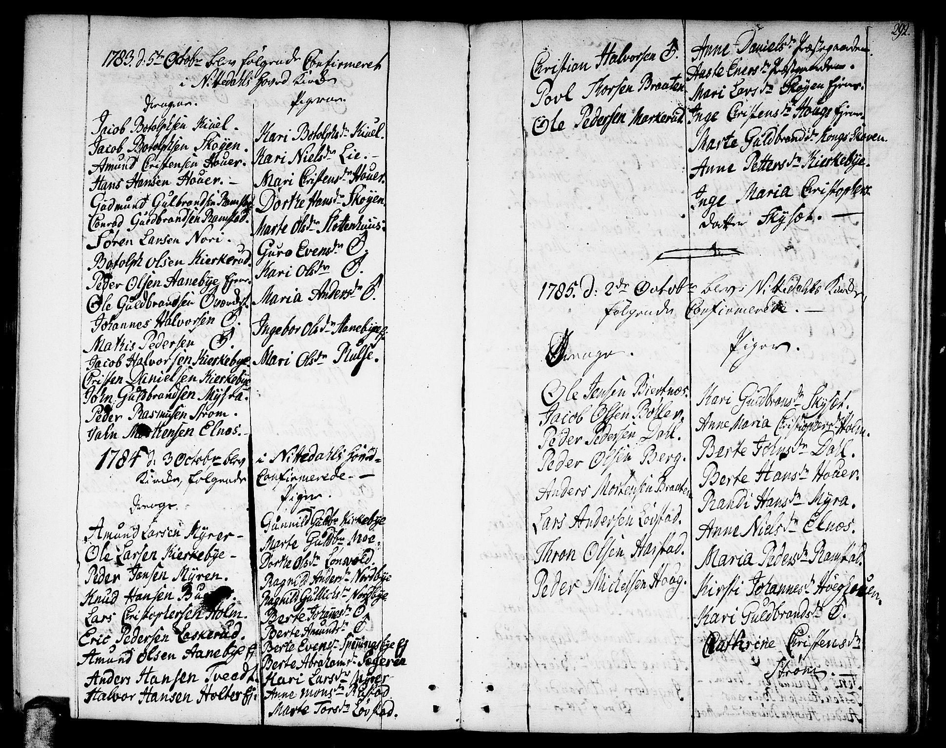 Nittedal prestekontor Kirkebøker, SAO/A-10365a/F/Fa/L0002: Parish register (official) no. I 2, 1779-1814, p. 292