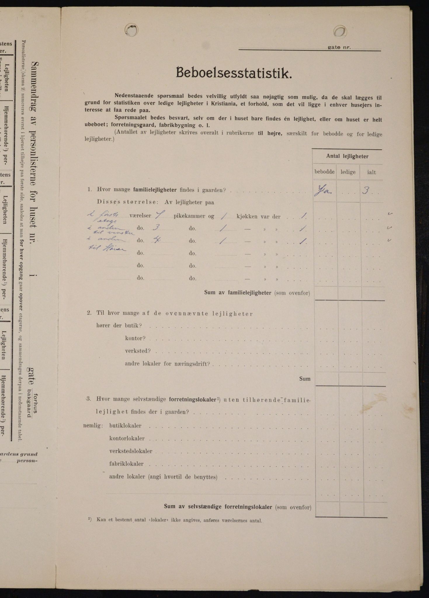 OBA, Municipal Census 1909 for Kristiania, 1909, p. 44645