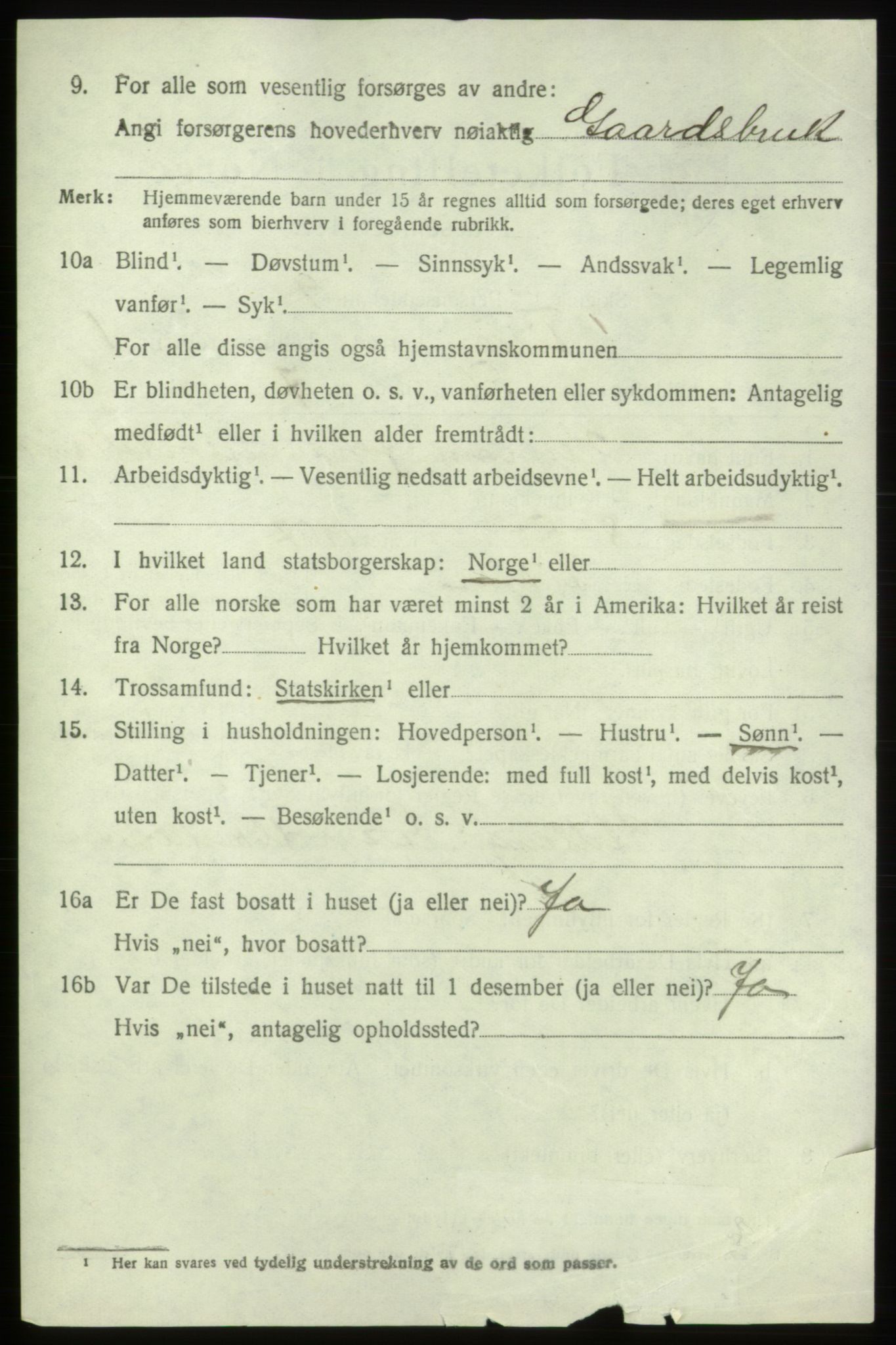 SAB, 1920 census for Fitjar, 1920, p. 1569