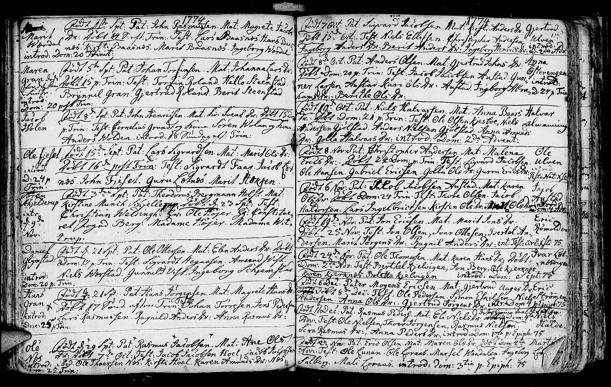 Ministerialprotokoller, klokkerbøker og fødselsregistre - Nord-Trøndelag, SAT/A-1458/730/L0273: Parish register (official) no. 730A02, 1762-1802, p. 119