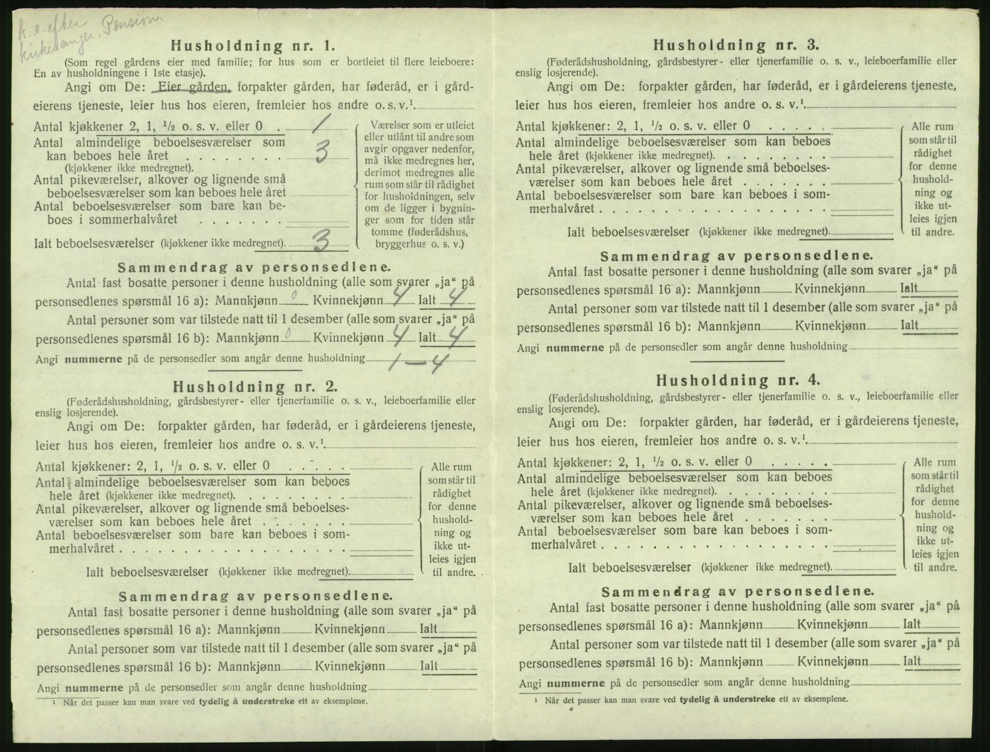 SAT, 1920 census for Ulstein, 1920, p. 351