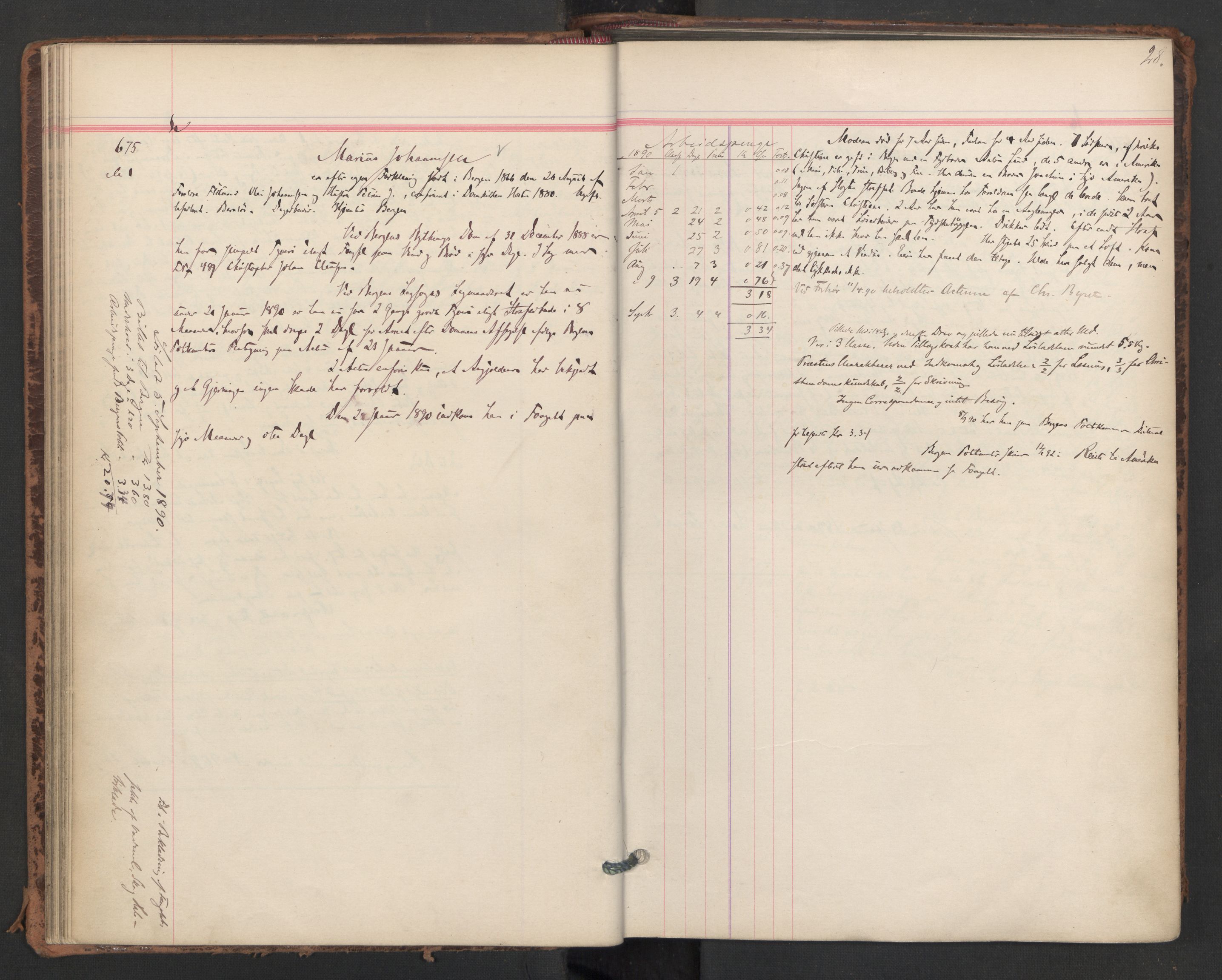 Botsfengslet, AV/RA-S-1539/D/Db/Dbb/L0026: 648h - 930h, 1889-1891, p. 28