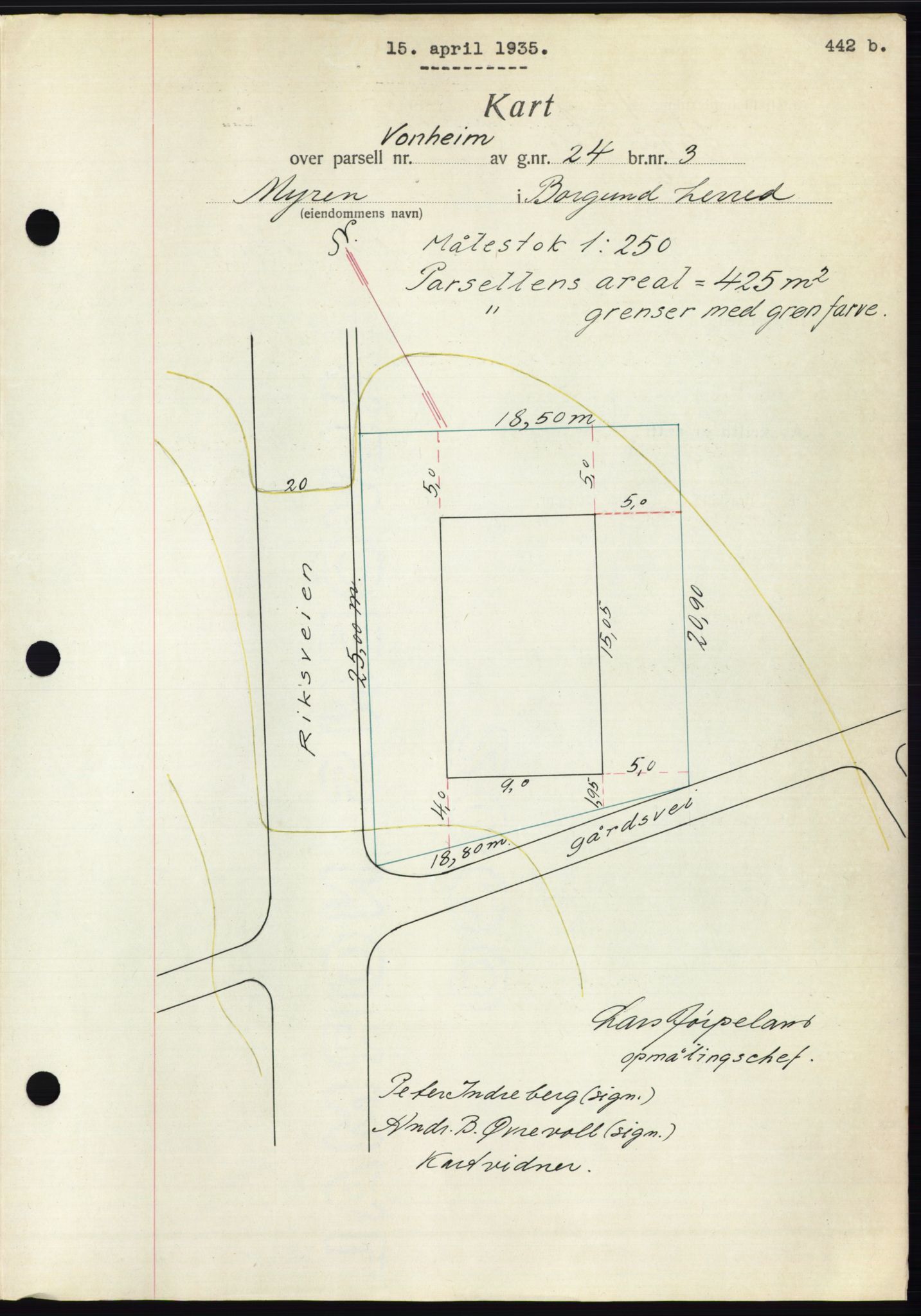 Nordre Sunnmøre sorenskriveri, AV/SAT-A-0006/1/2/2C/2Ca/L0057: Mortgage book no. 57, 1934-1935, Deed date: 15.04.1935