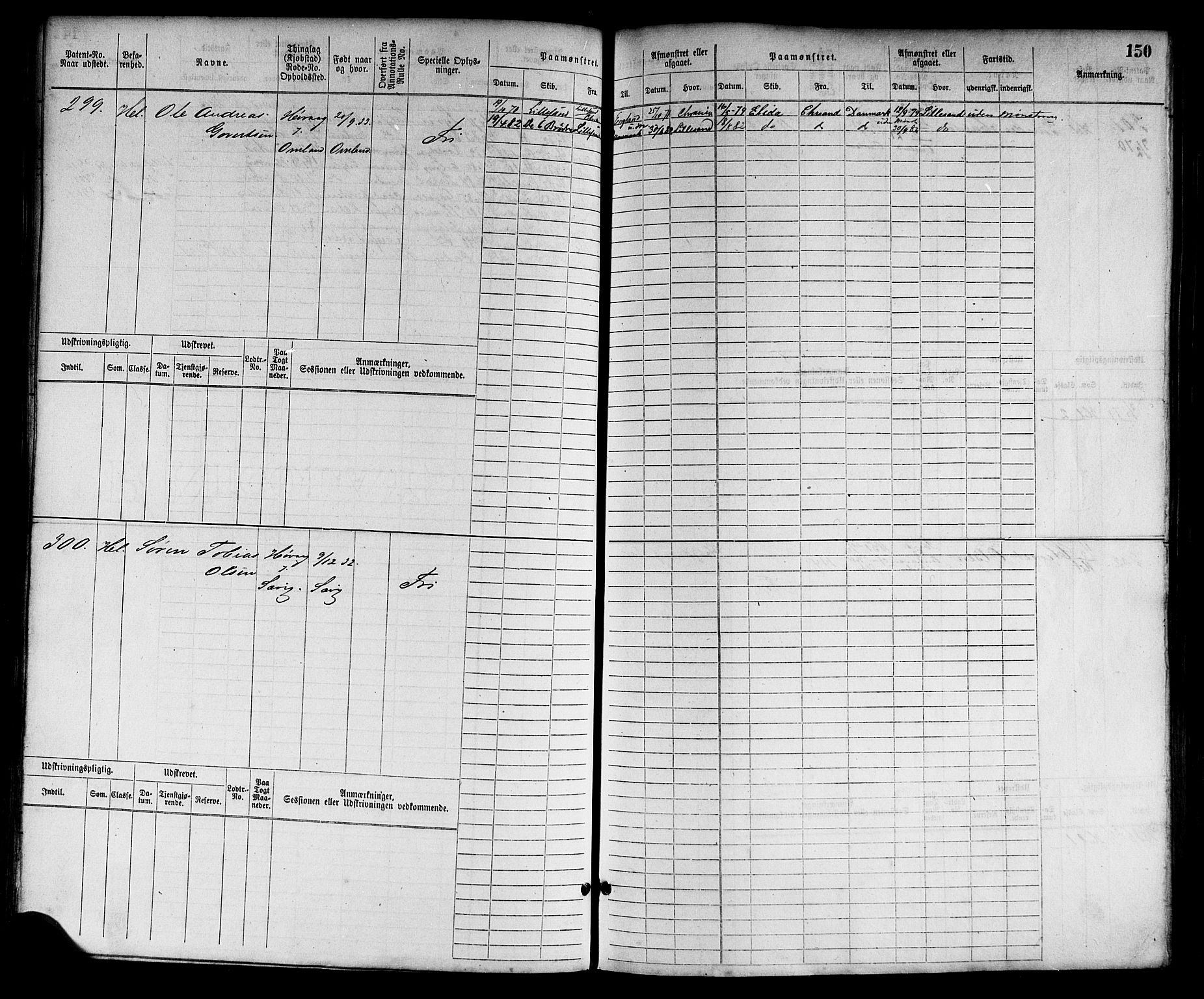 Lillesand mønstringskrets, SAK/2031-0014/F/Fb/L0012: Hovedrulle nr 1-754 uten register, G-3, 1867-1885, p. 158