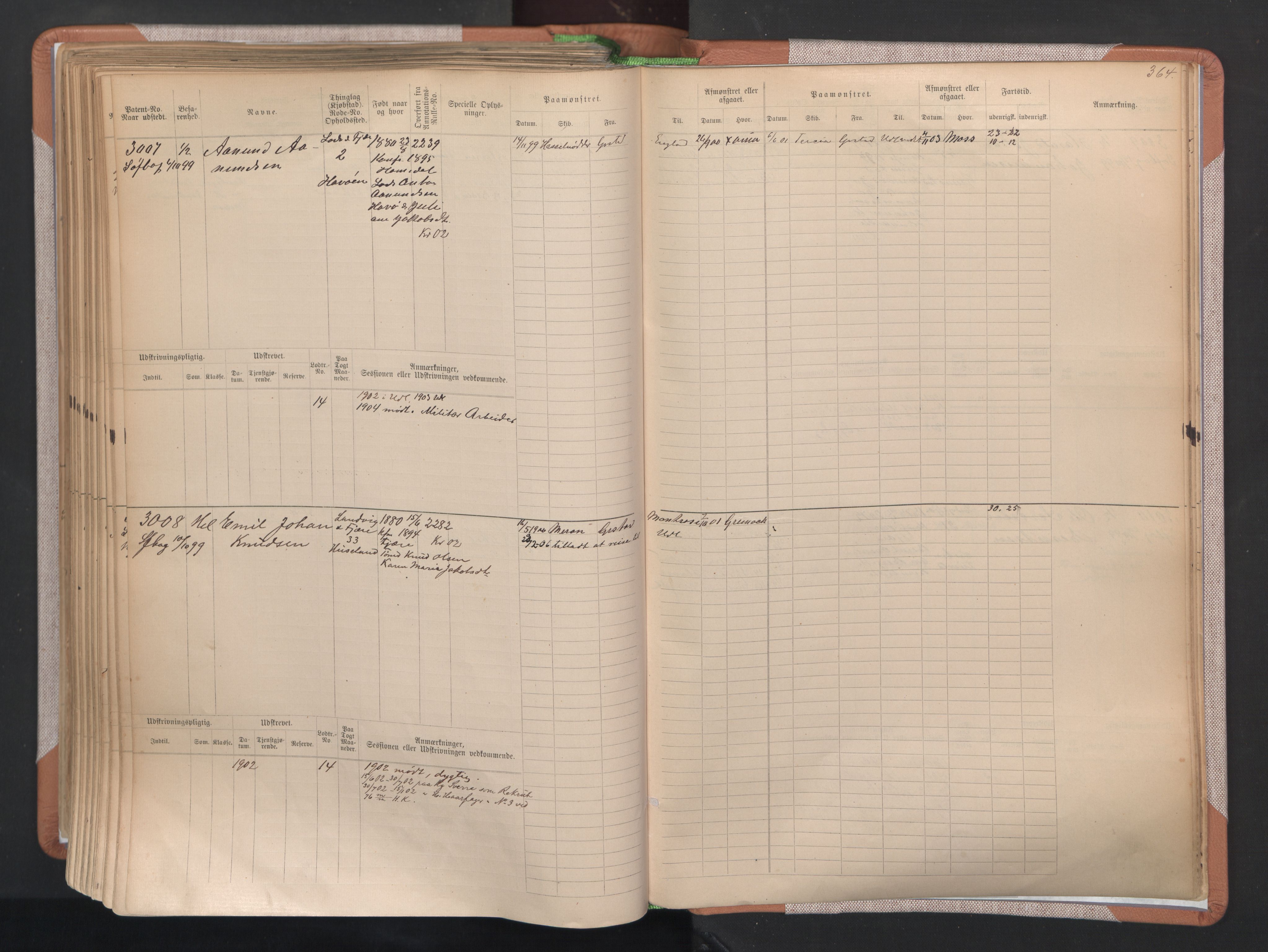 Grimstad mønstringskrets, AV/SAK-2031-0013/F/Fb/L0004: Hovedrulle A nr 2277-3042, F-7, 1889-1940, p. 372