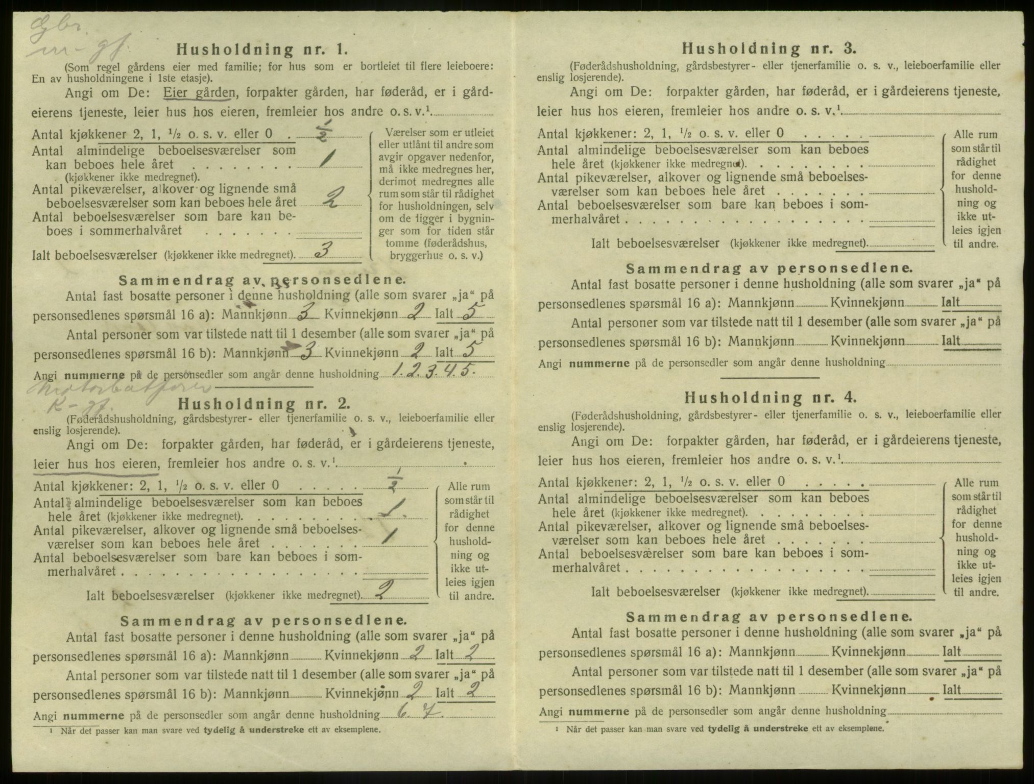 SAB, 1920 census for Kinn, 1920, p. 994