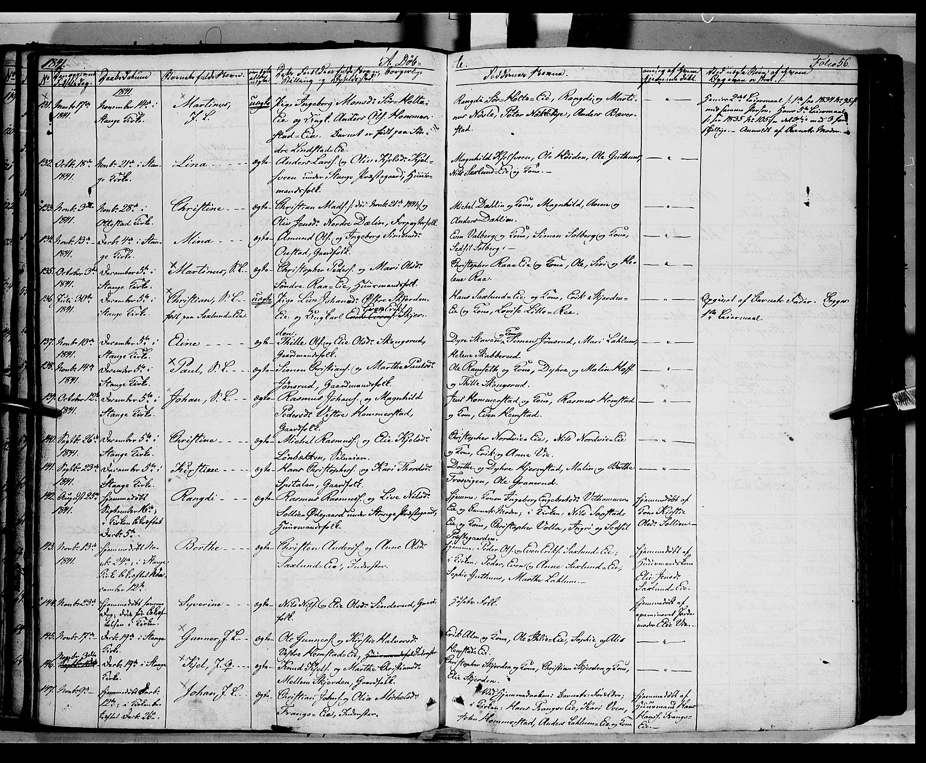 Stange prestekontor, AV/SAH-PREST-002/K/L0010: Parish register (official) no. 10, 1835-1845, p. 56
