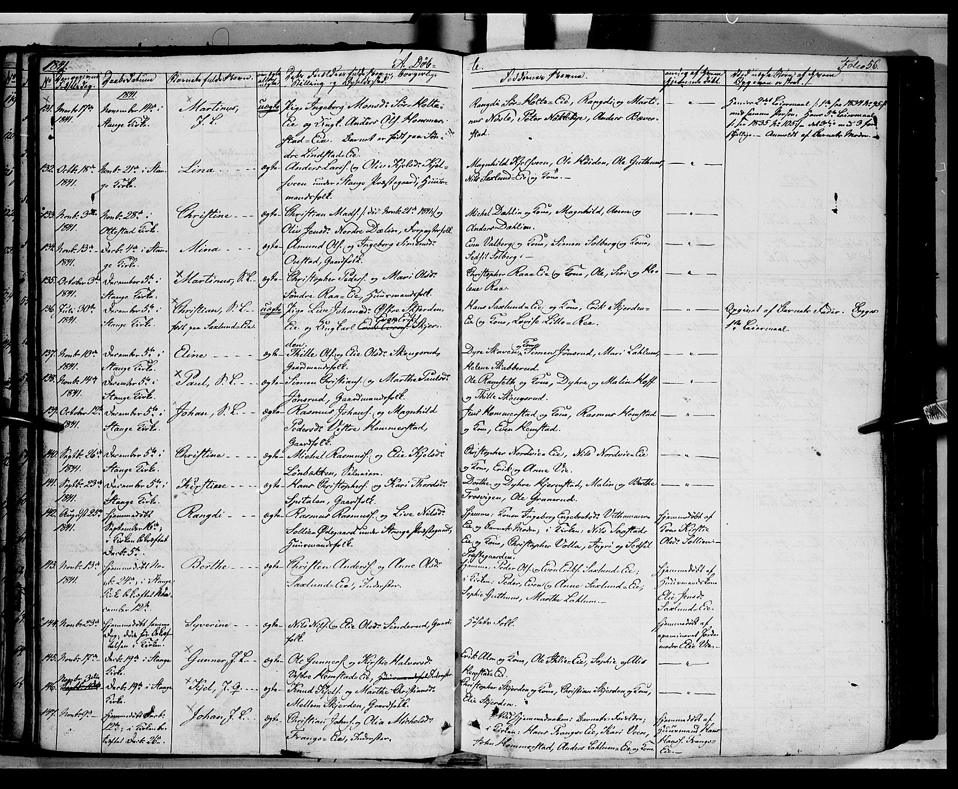 Stange prestekontor, AV/SAH-PREST-002/K/L0010: Parish register (official) no. 10, 1835-1845, p. 56