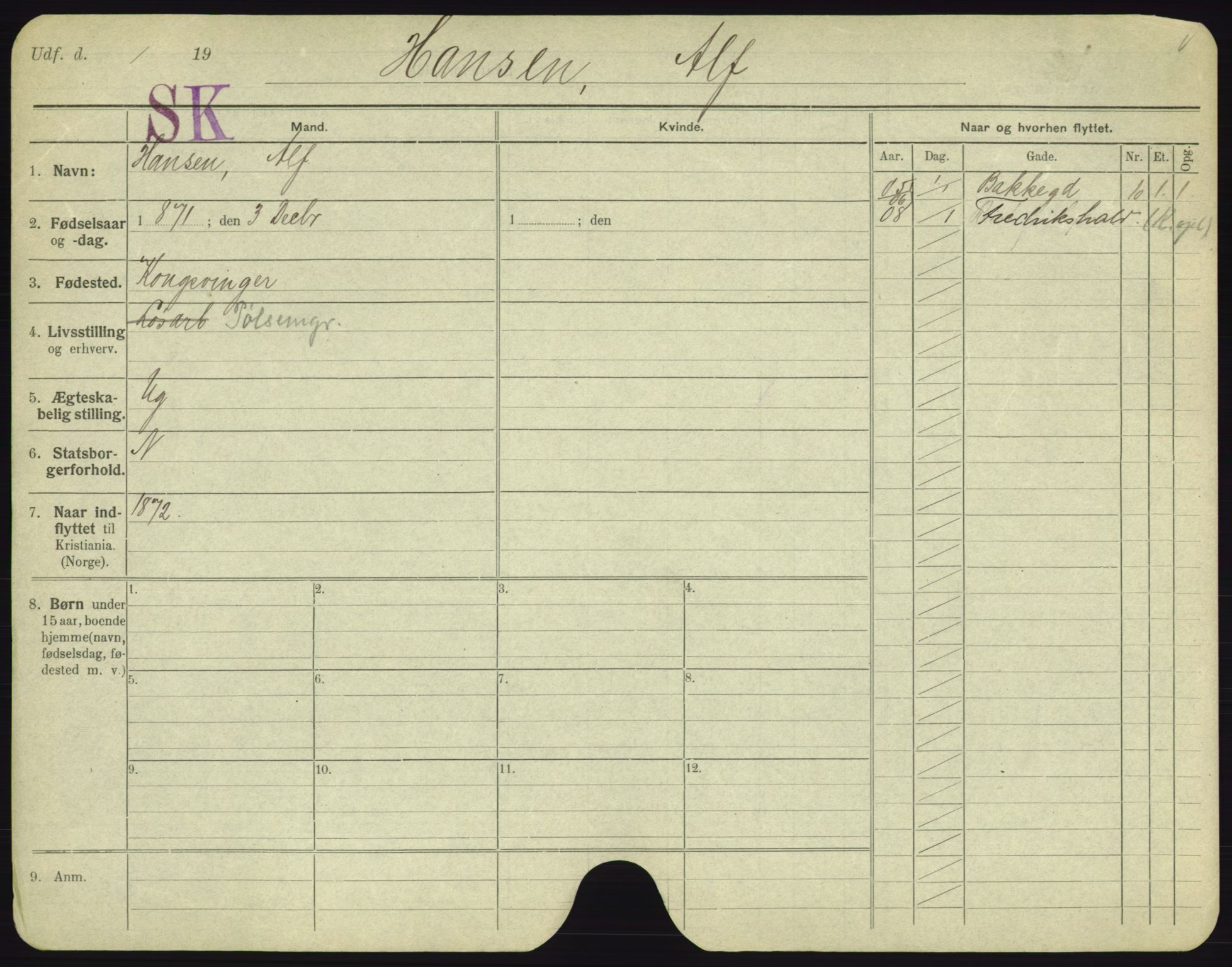 Oslo folkeregister, Registerkort, AV/SAO-A-11715/F/Fa/Fac/L0003: Menn, 1906-1914, p. 1204a