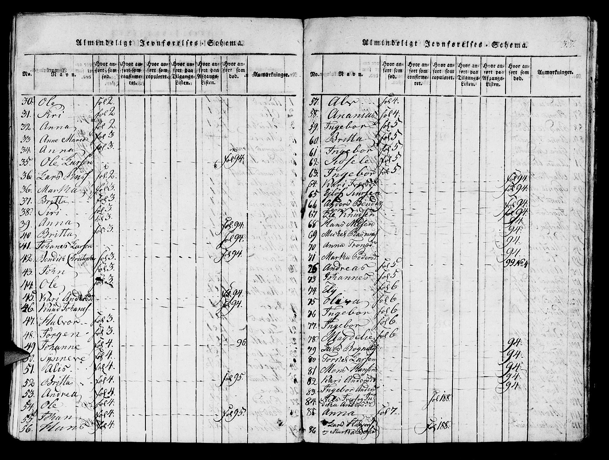 Lindås Sokneprestembete, SAB/A-76701/H/Haa: Parish register (official) no. A 7, 1816-1823, p. 327