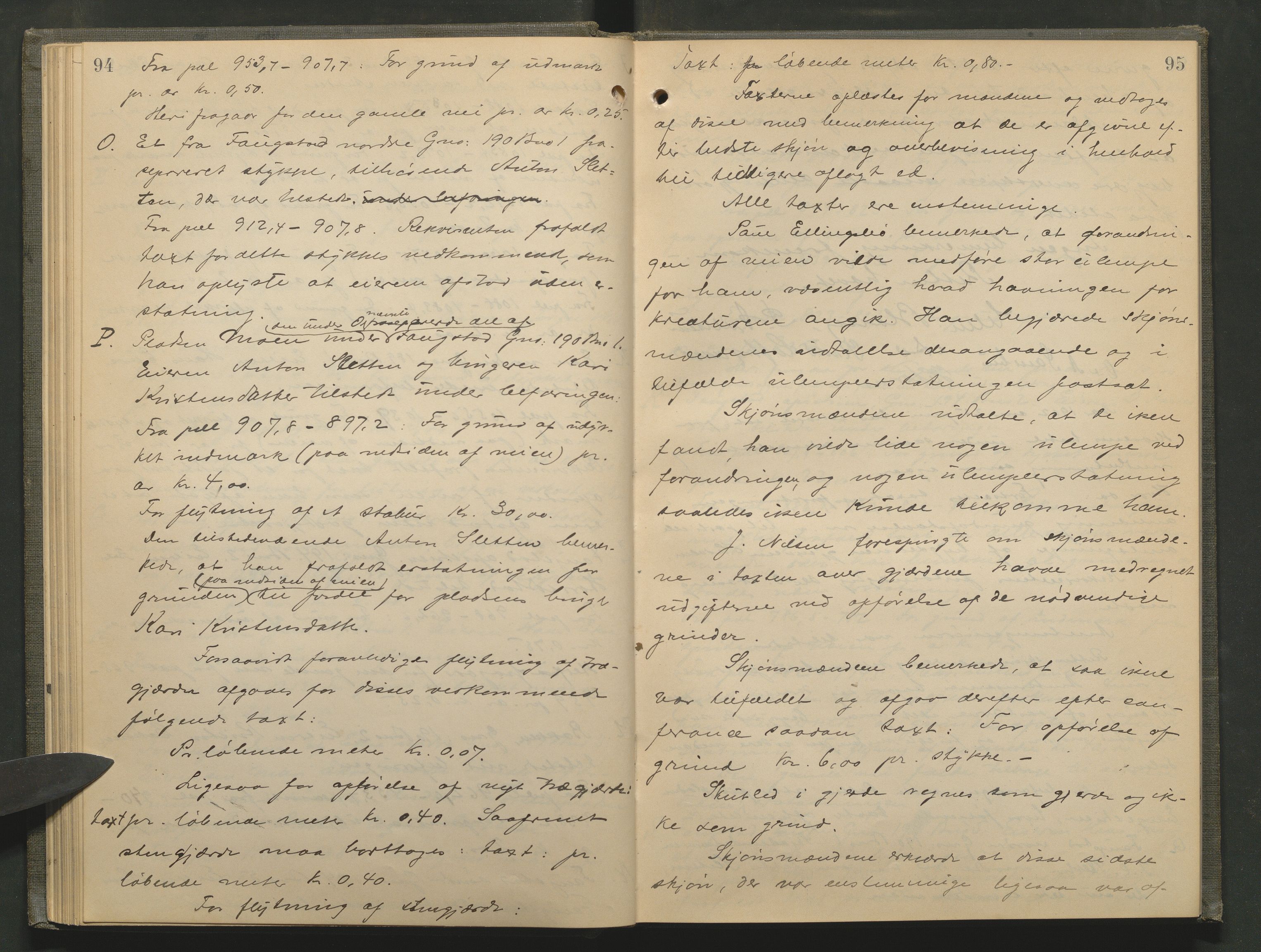 Nord-Gudbrandsdal tingrett, AV/SAH-TING-002/G/Gc/Gcb/L0006: Ekstrarettsprotokoll for åstedssaker, 1900-1906, p. 94-95