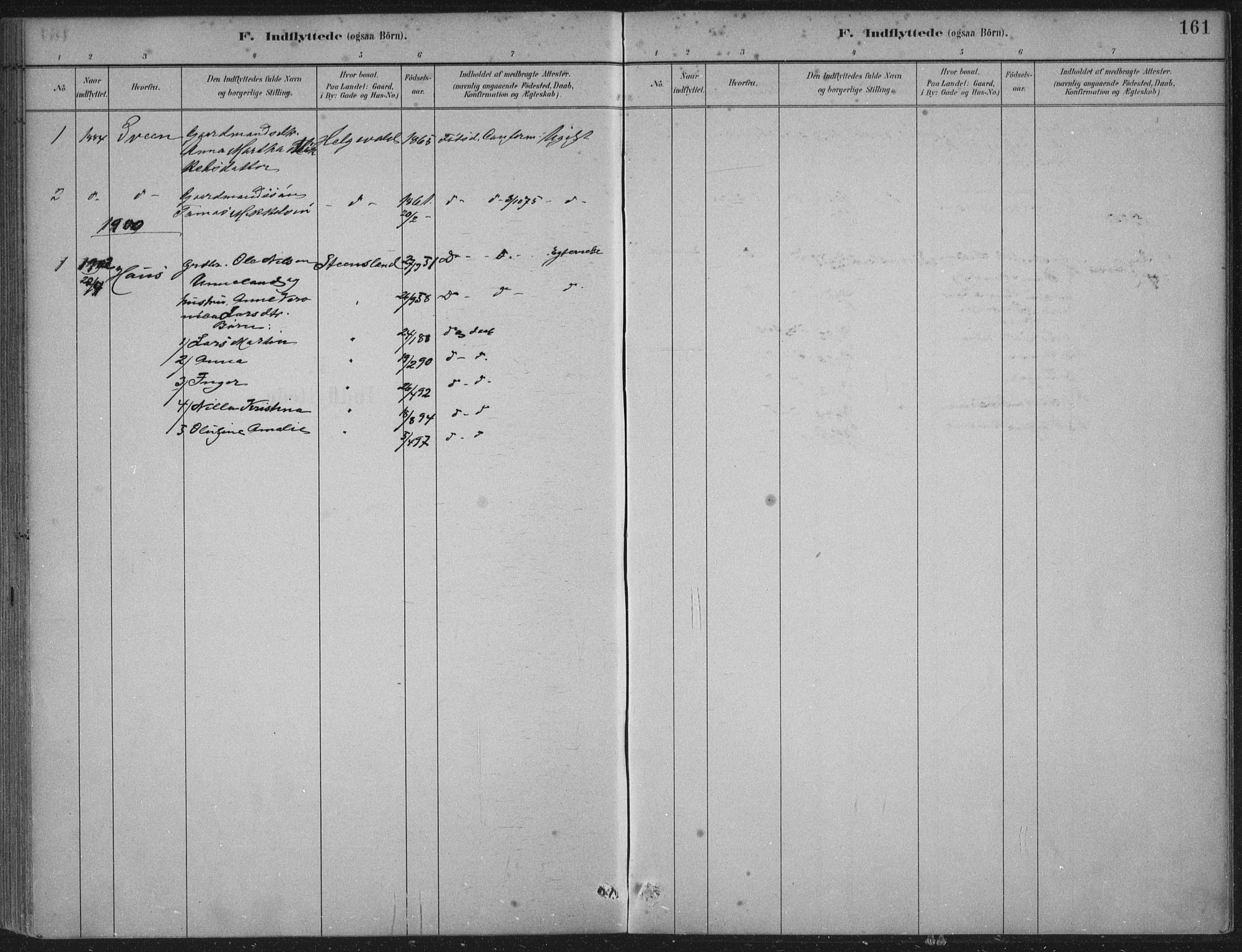 Vikedal sokneprestkontor, SAST/A-101840/01/IV: Parish register (official) no. A 11, 1884-1933, p. 161