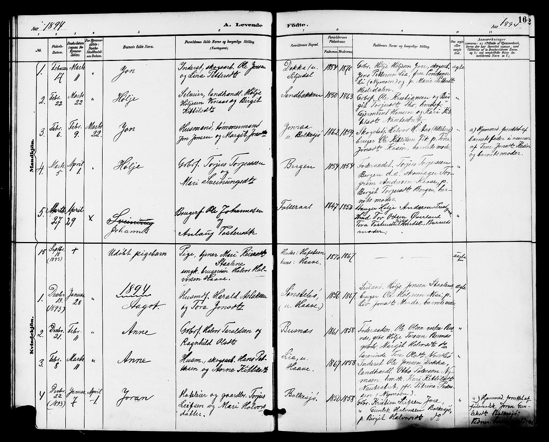 Gransherad kirkebøker, SAKO/A-267/G/Ga/L0003: Parish register (copy) no. I 3, 1887-1915, p. 16