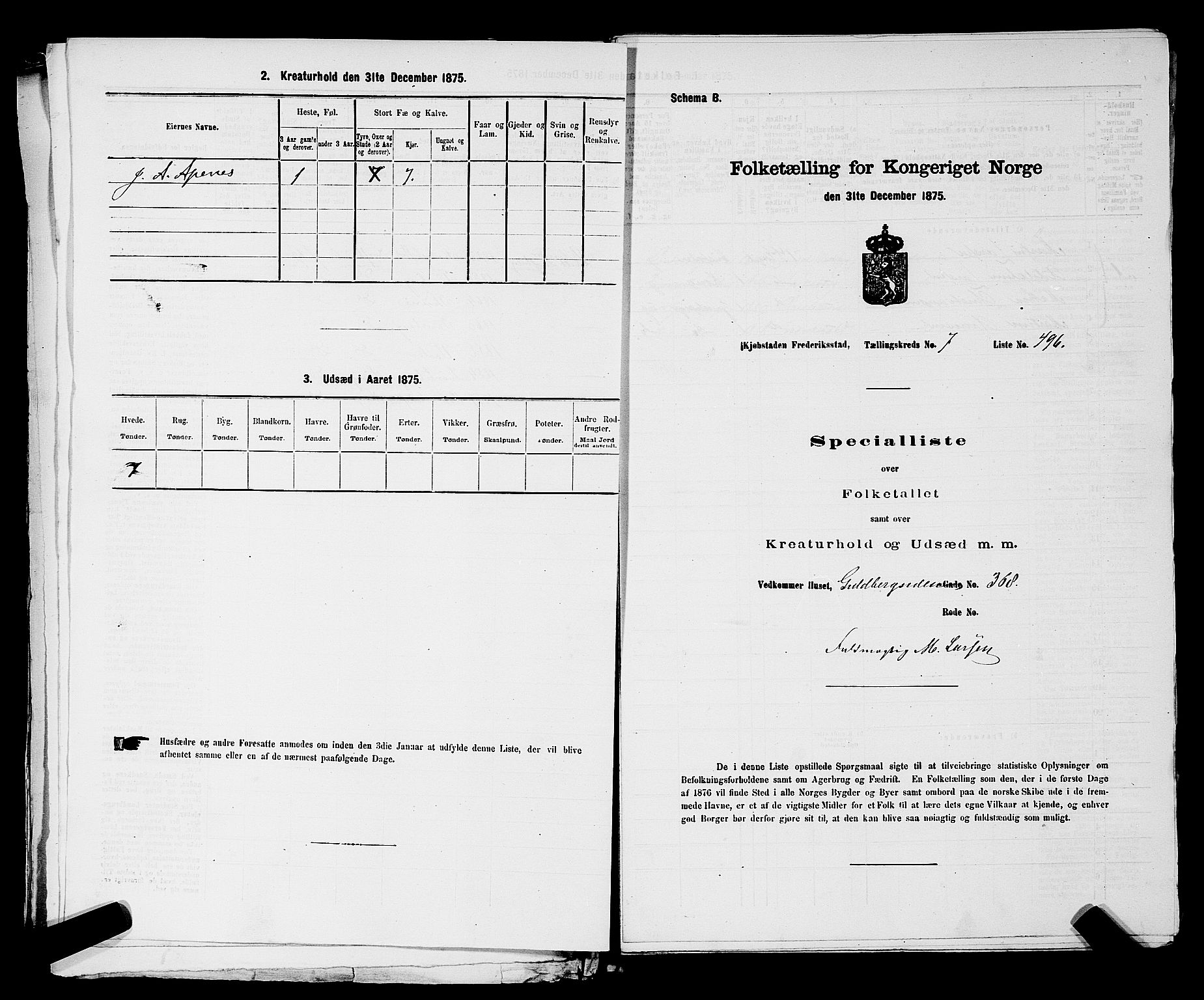 RA, 1875 census for 0103B Fredrikstad/Fredrikstad, 1875, p. 1150