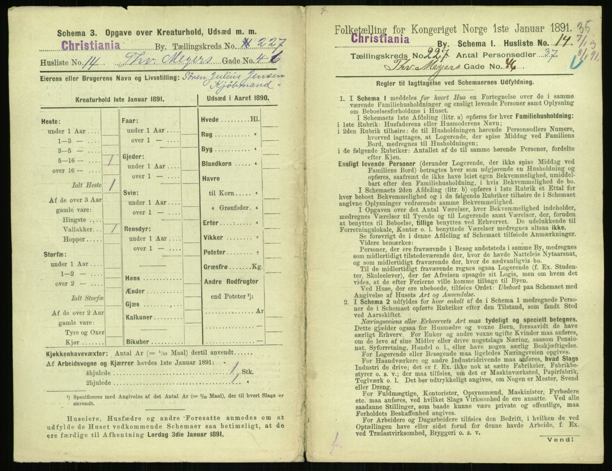 RA, 1891 census for 0301 Kristiania, 1891, p. 138503