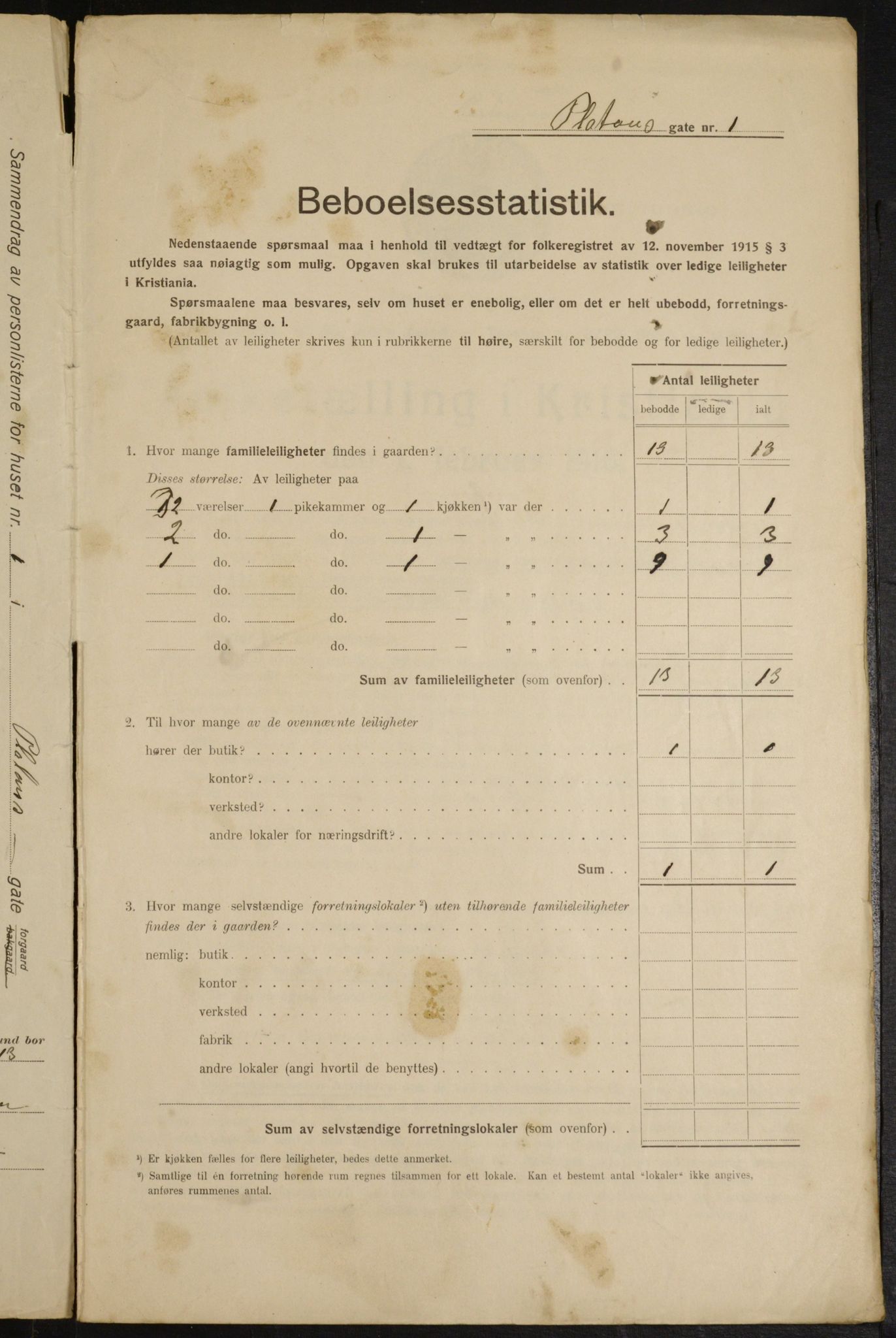 OBA, Municipal Census 1916 for Kristiania, 1916, p. 82108