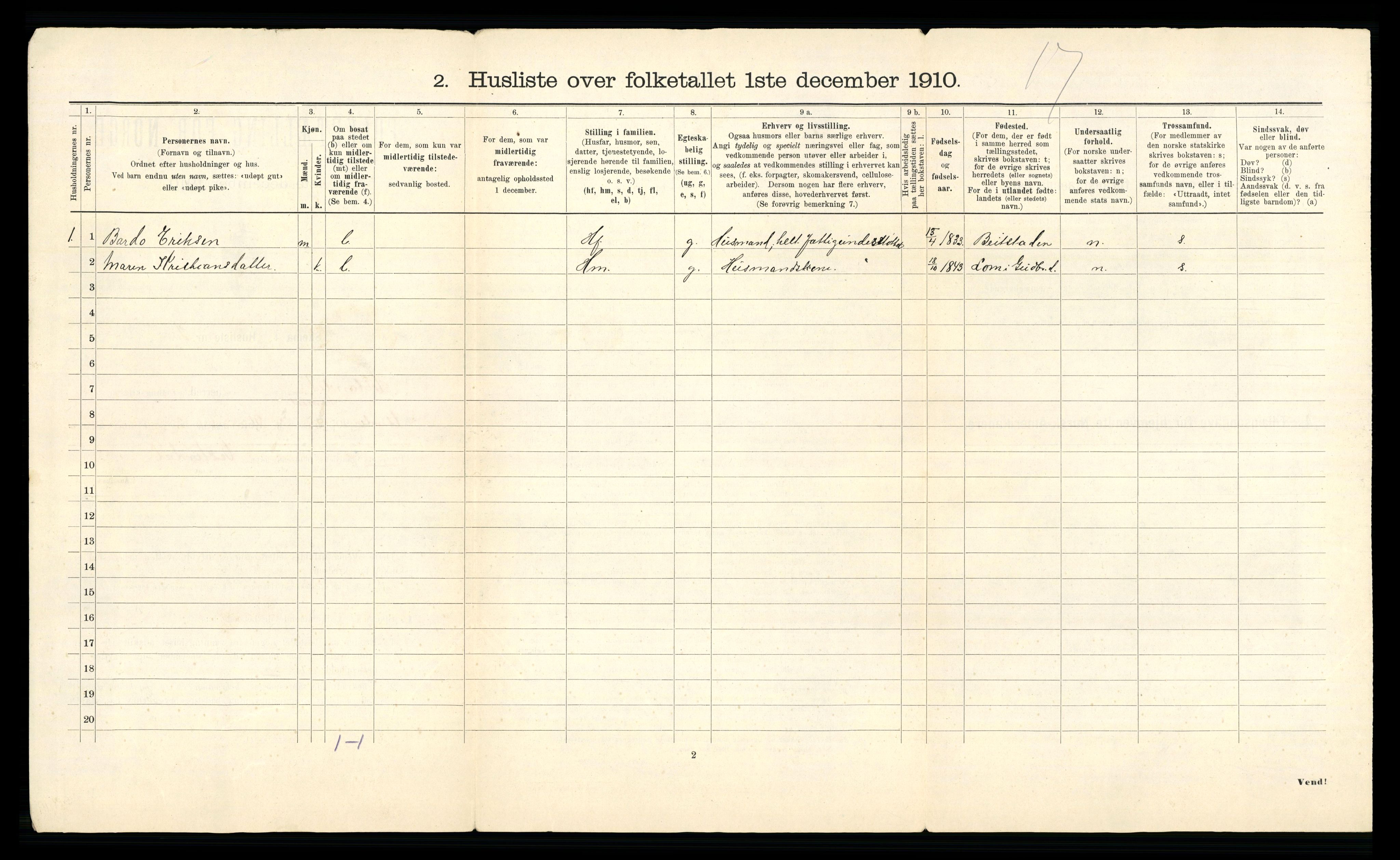 RA, 1910 census for Høylandet, 1910, p. 31