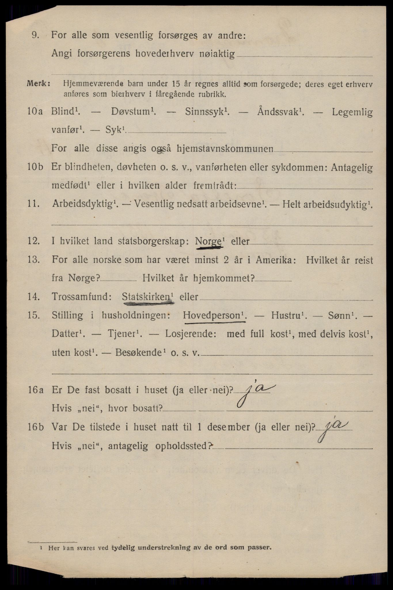 SAT, 1920 census for Trondheim, 1920, p. 51099