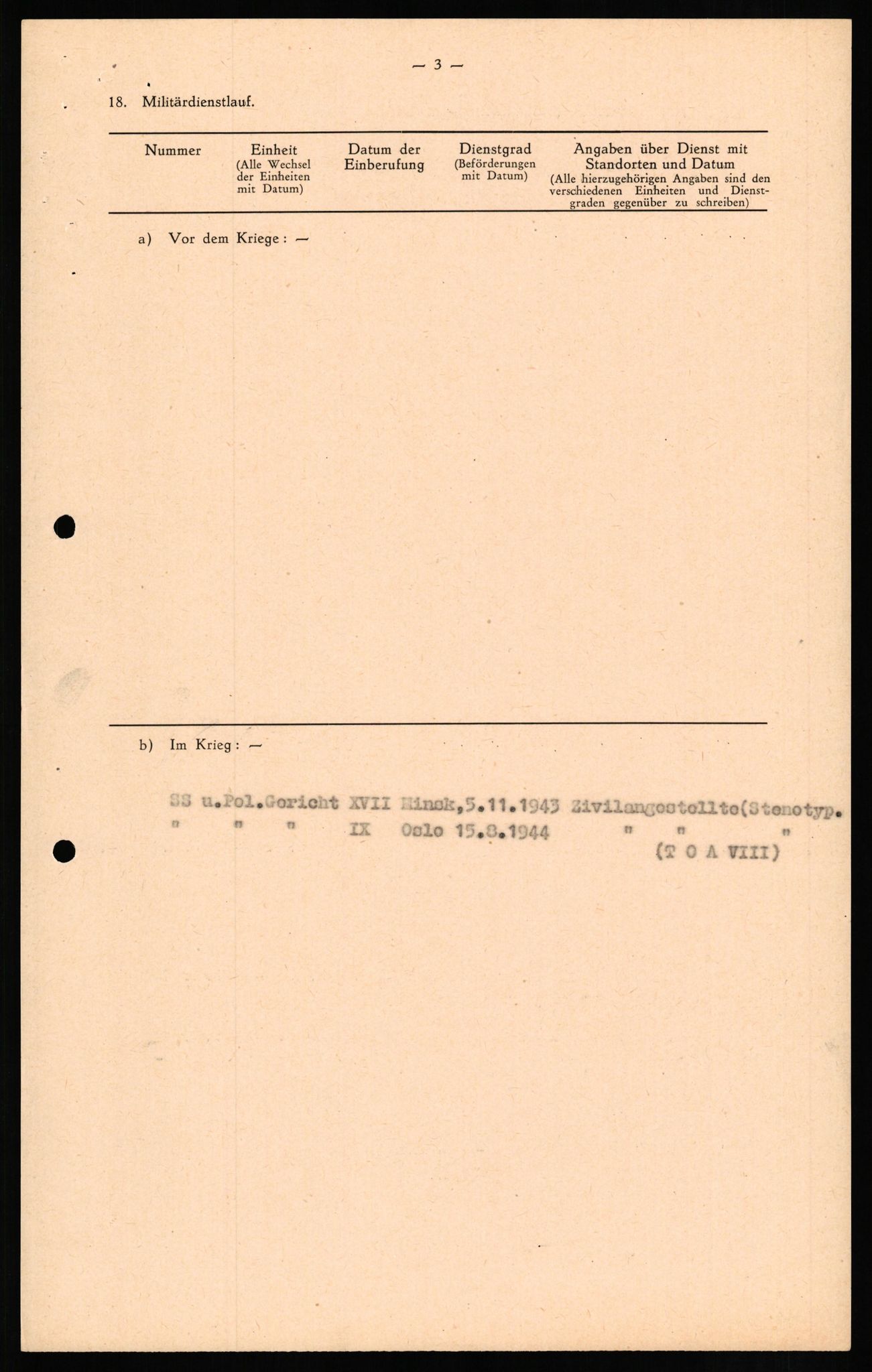 Forsvaret, Forsvarets overkommando II, RA/RAFA-3915/D/Db/L0014: CI Questionaires. Tyske okkupasjonsstyrker i Norge. Tyskere., 1945-1946, p. 419