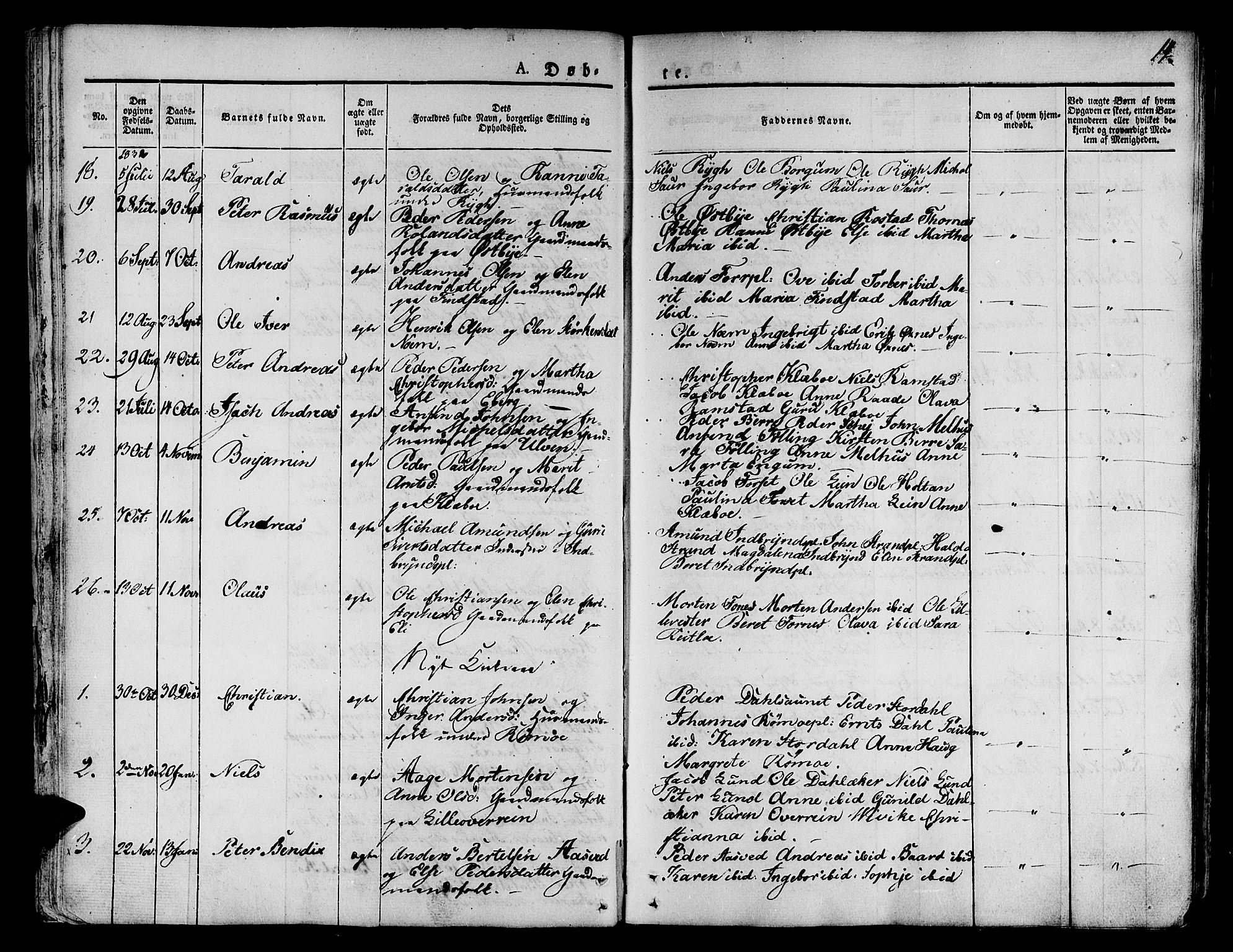 Ministerialprotokoller, klokkerbøker og fødselsregistre - Nord-Trøndelag, SAT/A-1458/746/L0445: Parish register (official) no. 746A04, 1826-1846, p. 14