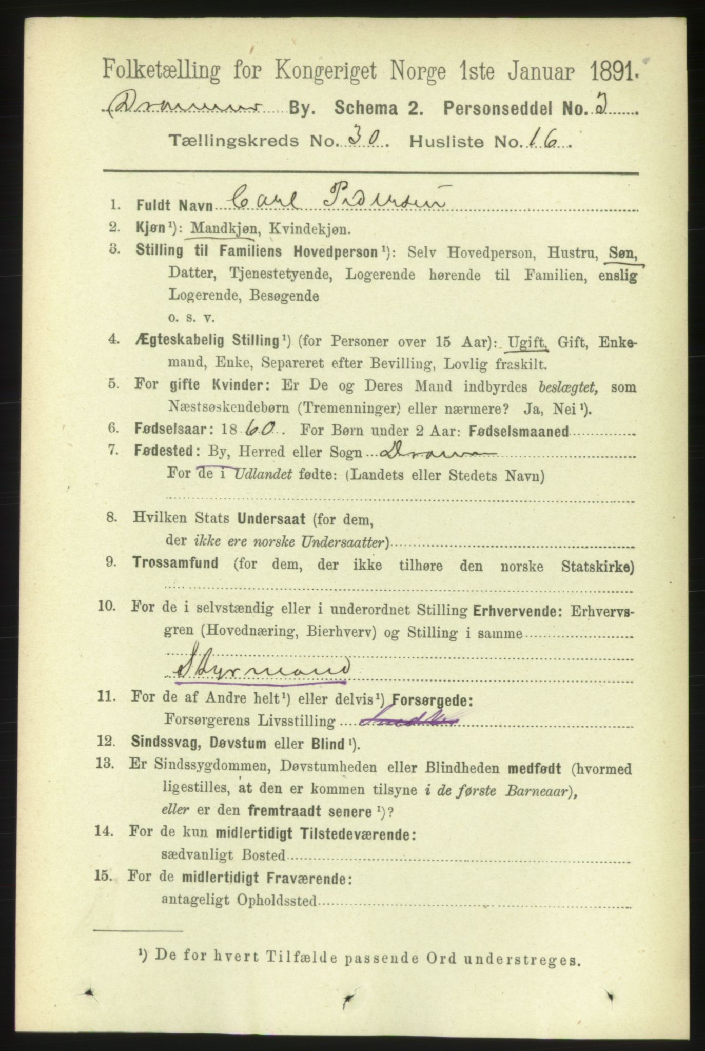 RA, 1891 census for 0602 Drammen, 1891, p. 18318